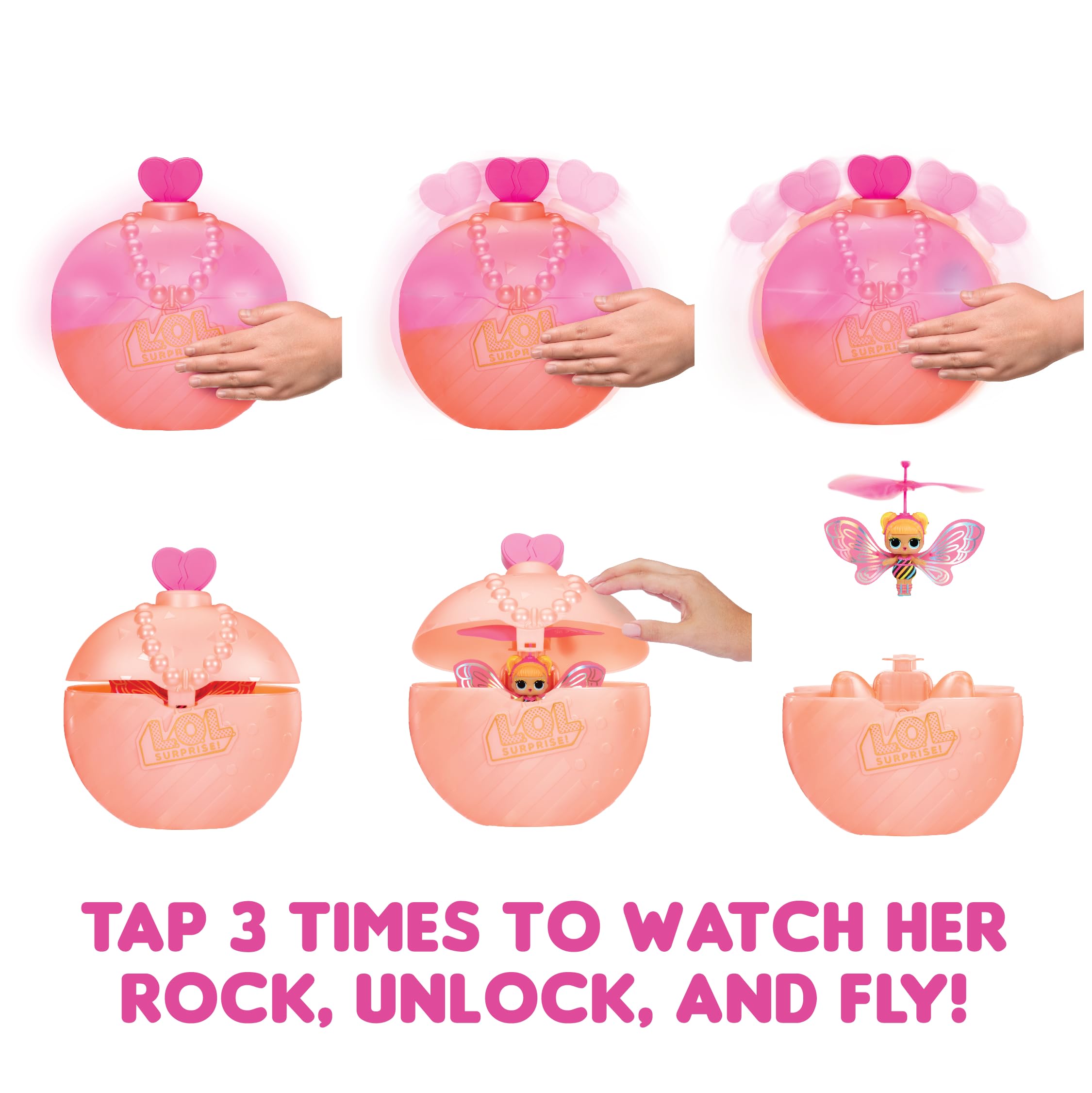 L.O.L. Surprise! Magic Flying Doll - Flutter Star Interactive Flying Toy | Rechargeable