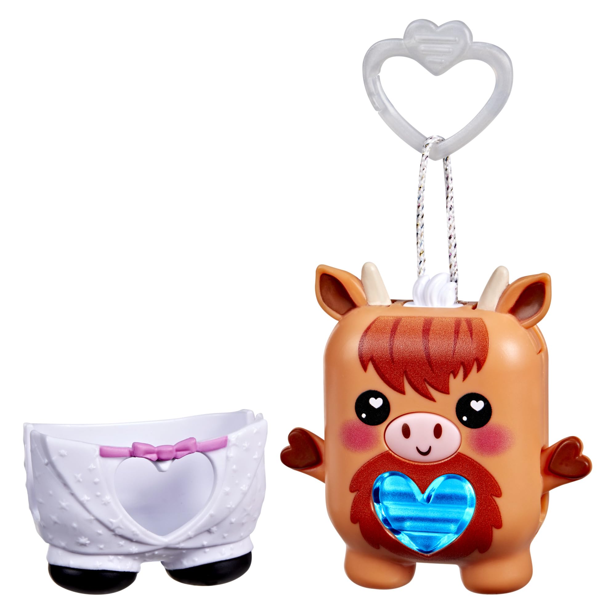 Hasbro Nano-Mals Cowbert the Highland Cow - Electronic Fidget Pet with Light-Up Heart, 70+ Reactions & Silent Mode