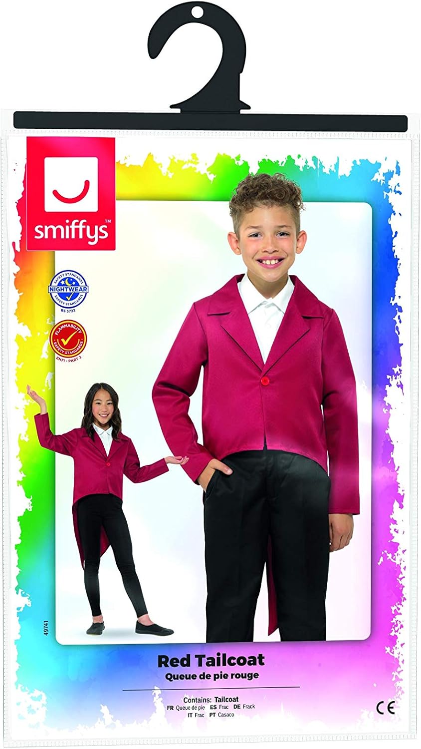 Smiffys Red Tailcoat Costume - Large (8-10 Years) (49741S)