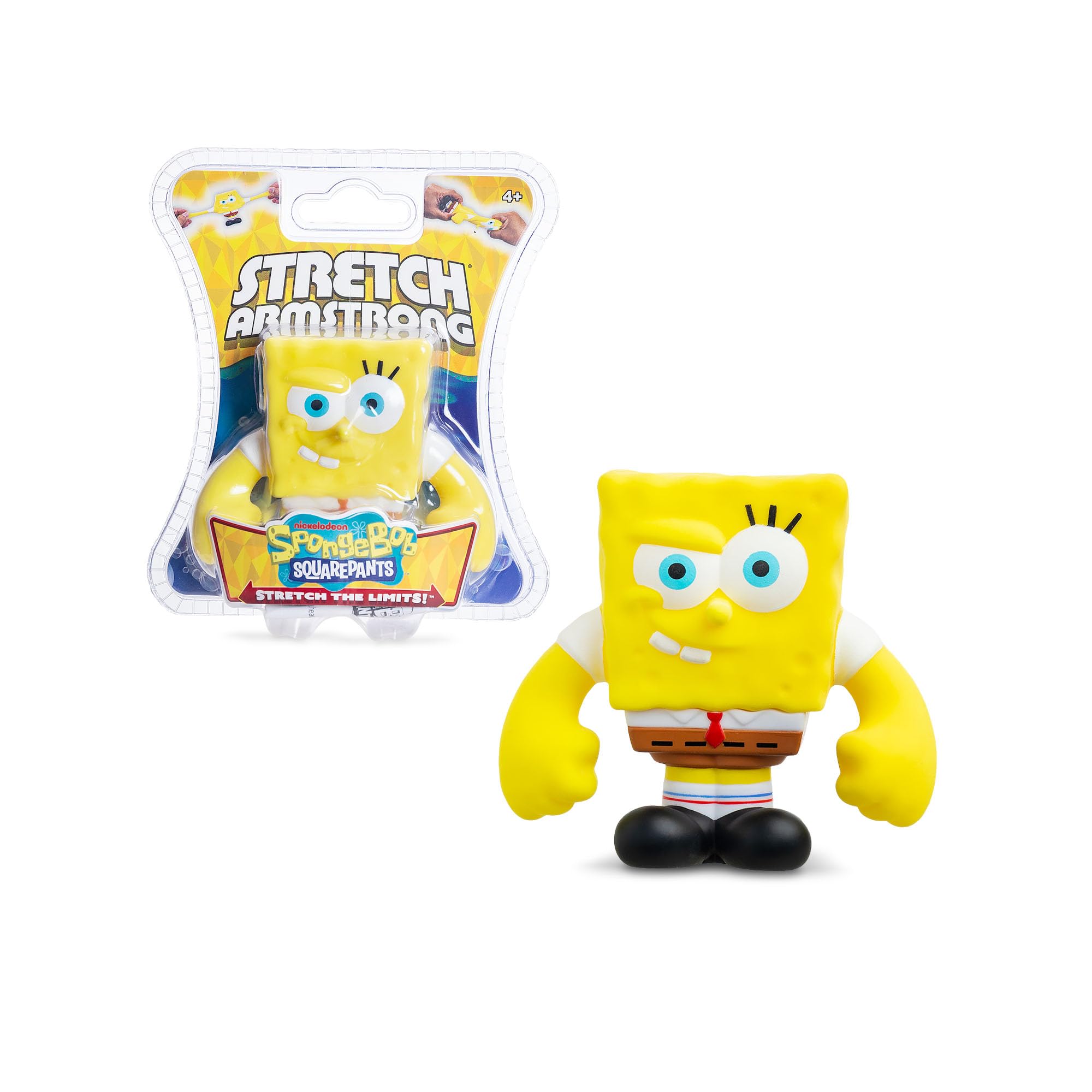 Basic Fun Stretch Armstrong SpongeBob SquarePants Figure - 7.5cm Stretchy Toy | Ages 4+ 1