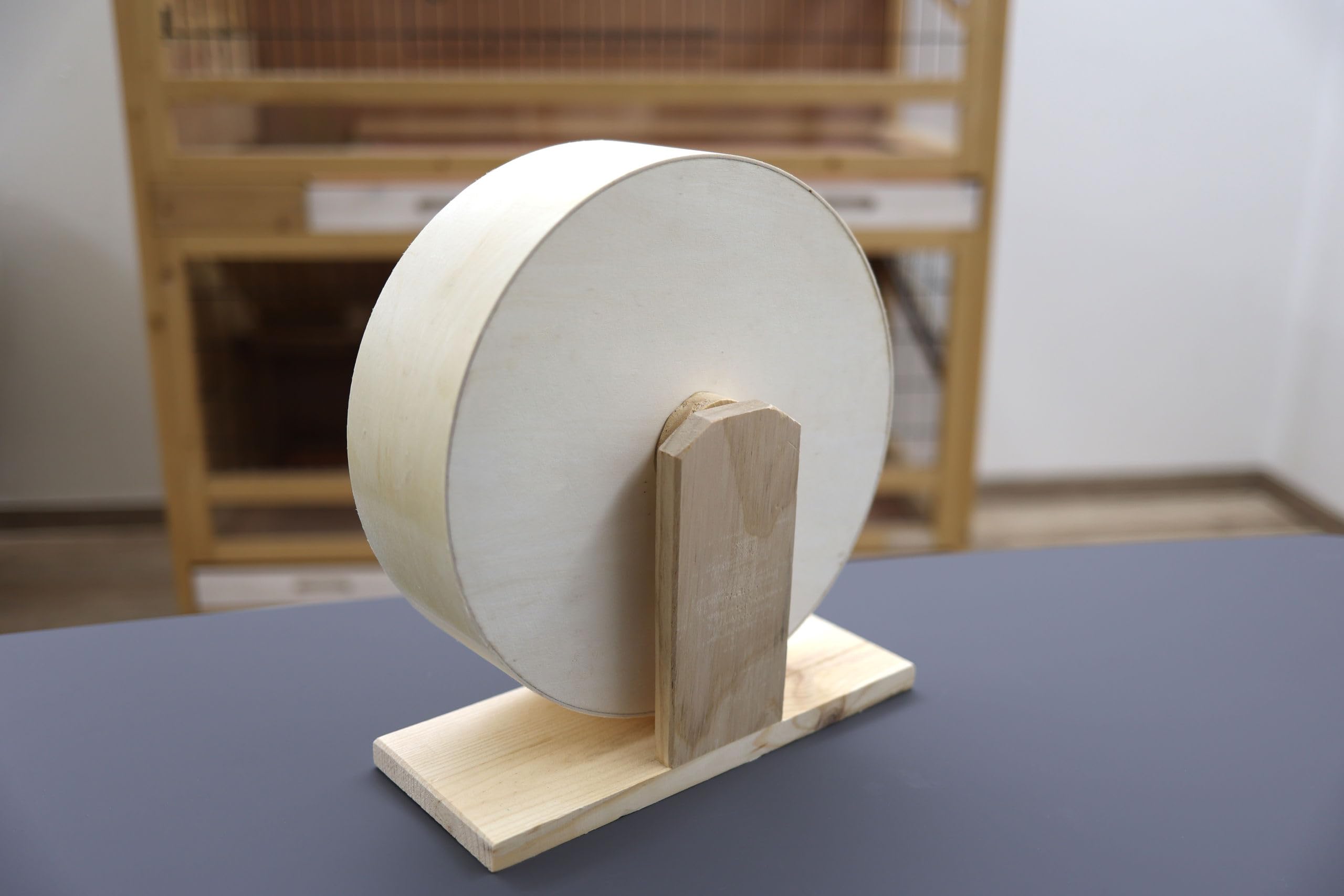 Kerbl Pet Wood Hamster Wheel - Ø 29cm Natural Exercise with Cork Tread | Stable & Quiet 4