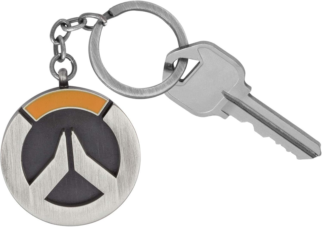 Overwatch Official Jinx Keychain - Metal Logo Design (2016) - Zinc Alloy, Enamel Finish, 2" x 3" - Licensed Gaming Collectible