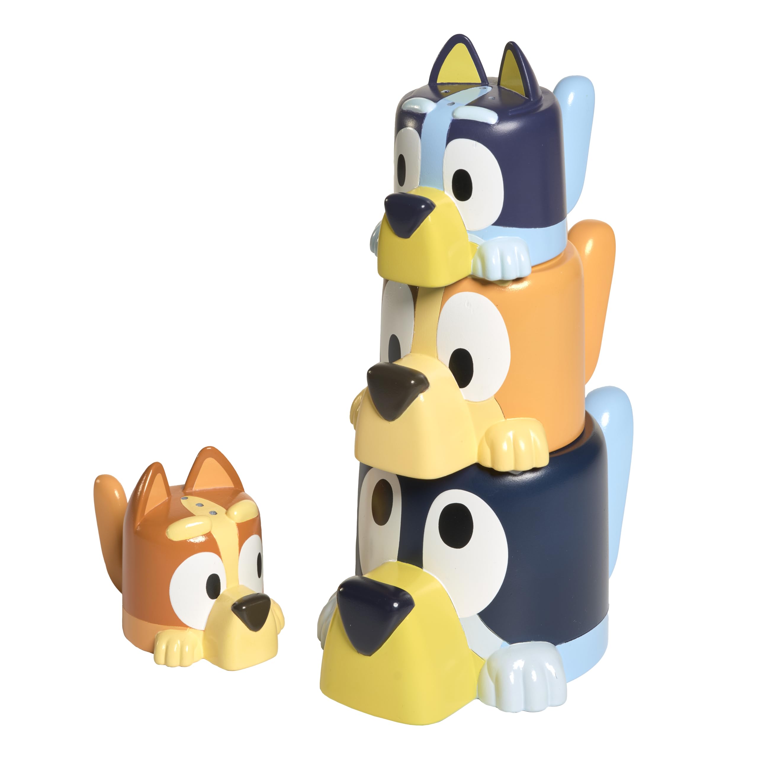 TOMY Bluey's Family Pourers - Stacking & Nesting Bath Toys for 18 Months+ | Multicolor Plastic 1