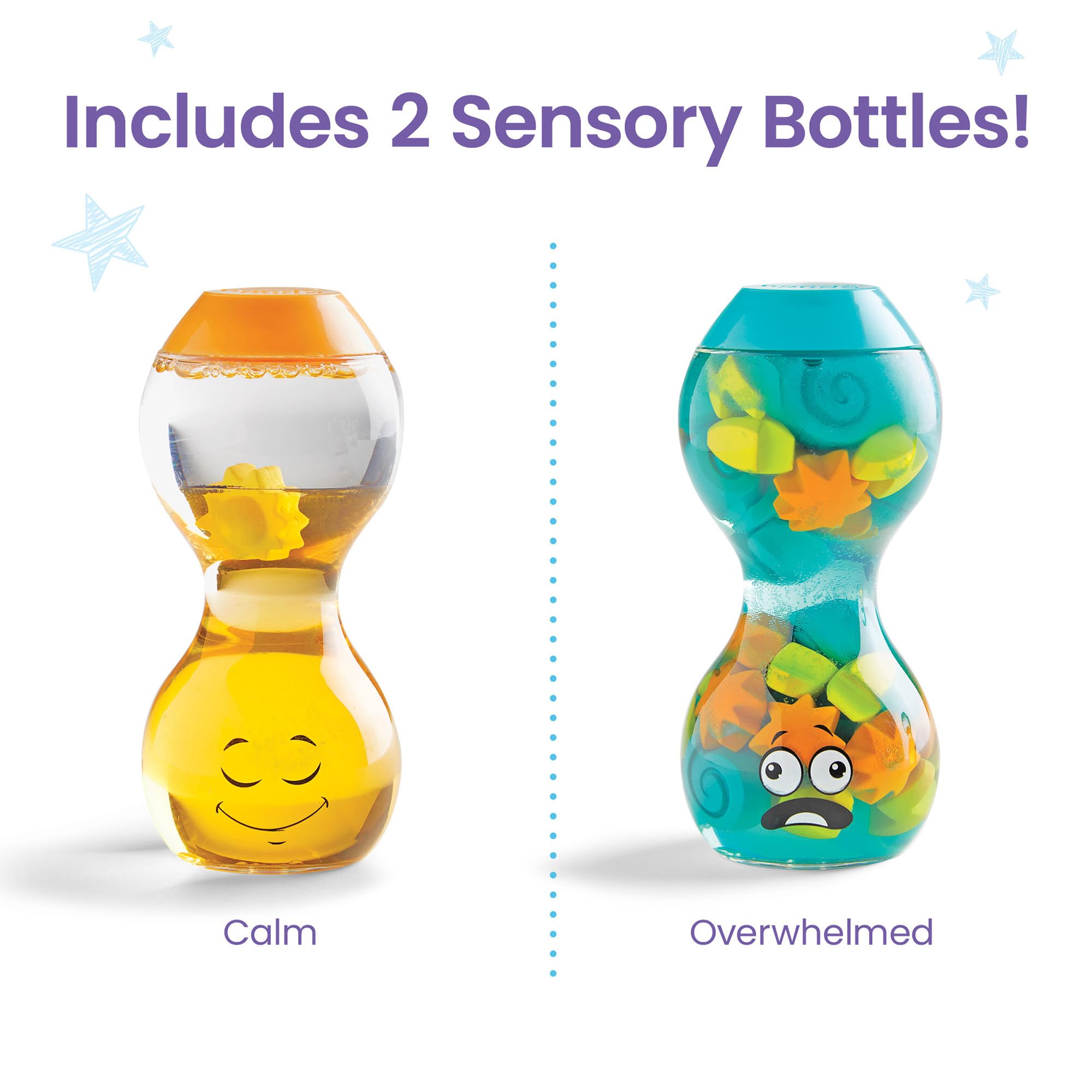 Learning Resources Express Your Feelings Sensory Bottles - Calm & Overwhelmed, Ages 3-7 9