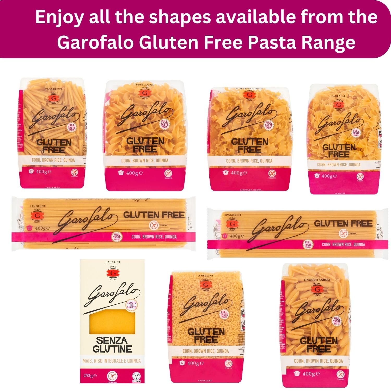 Garofalo Gluten Free Linguine Italian Dried Pasta, 400g - Coeliac & Vegan Friendly 3