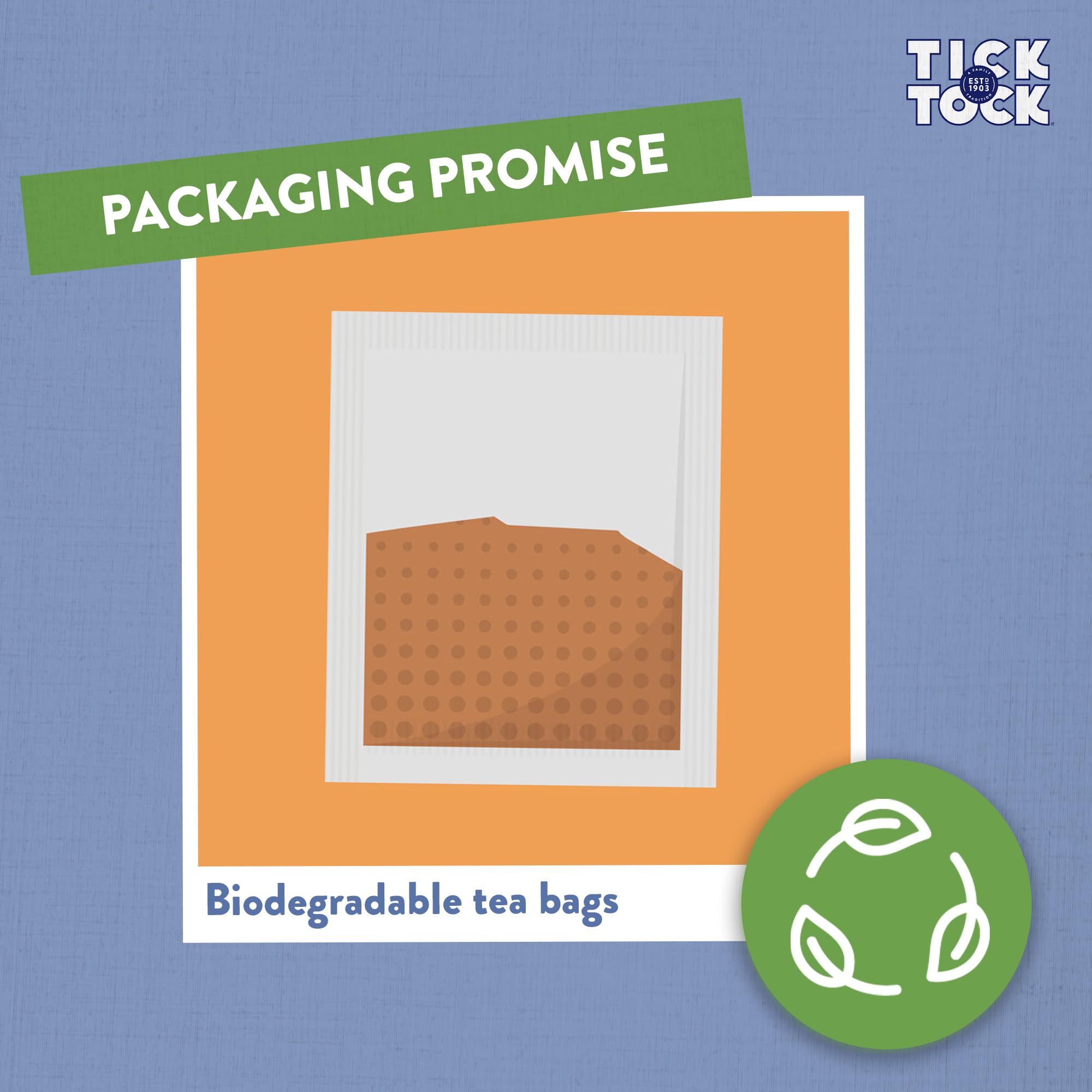 Tick Tock - Vanilla Rooibos Caffeine-Free Tea Pack of 4 x 40 Tea Bags 2