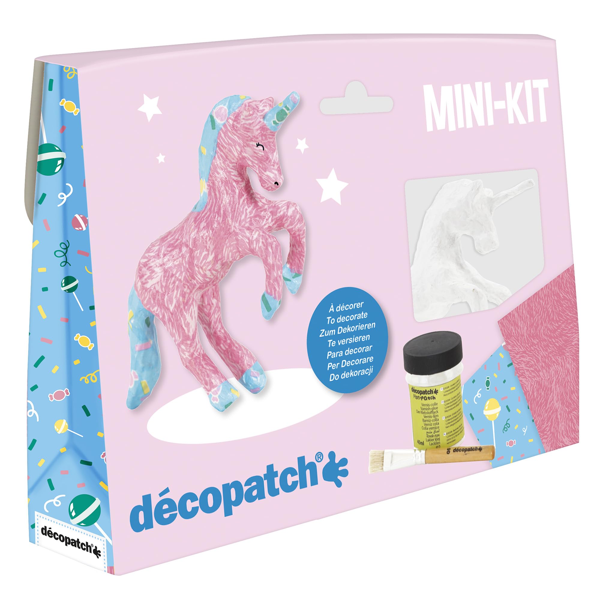 décopatch Unicorn Mini Kit - Papercraft for Kids 5+ | Includes Glue & Paper 1
