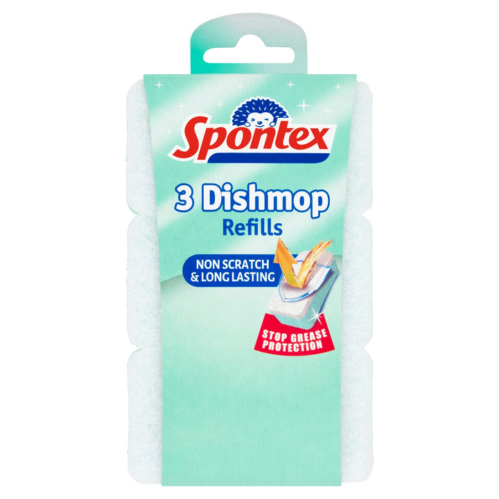 Spontex Dishmop Refills Non-Scratch Replacement Sponge Heads