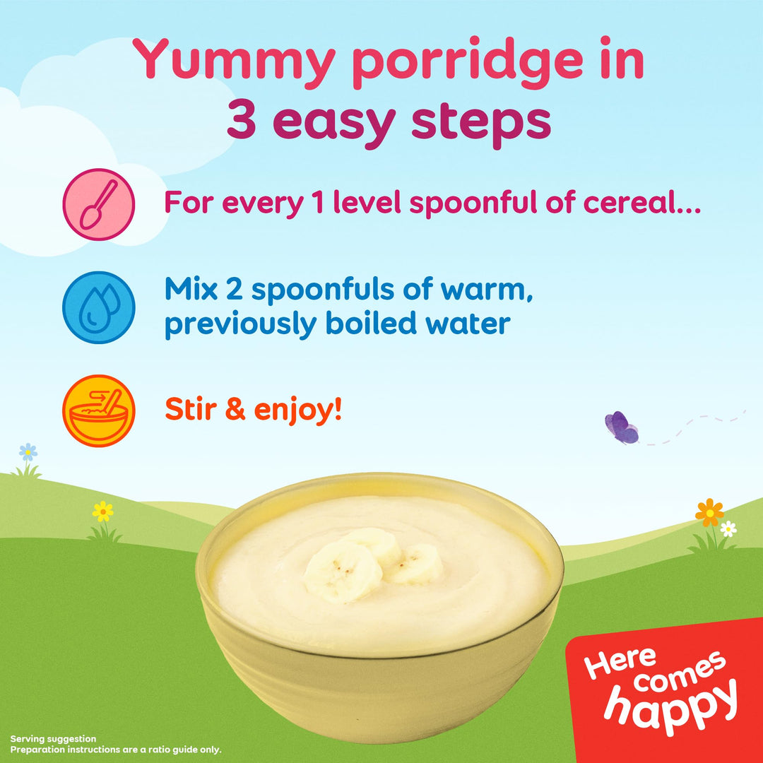 Cow & Gate Banana Porridge Baby Food Cereal for 4-6+ Months - 125g
