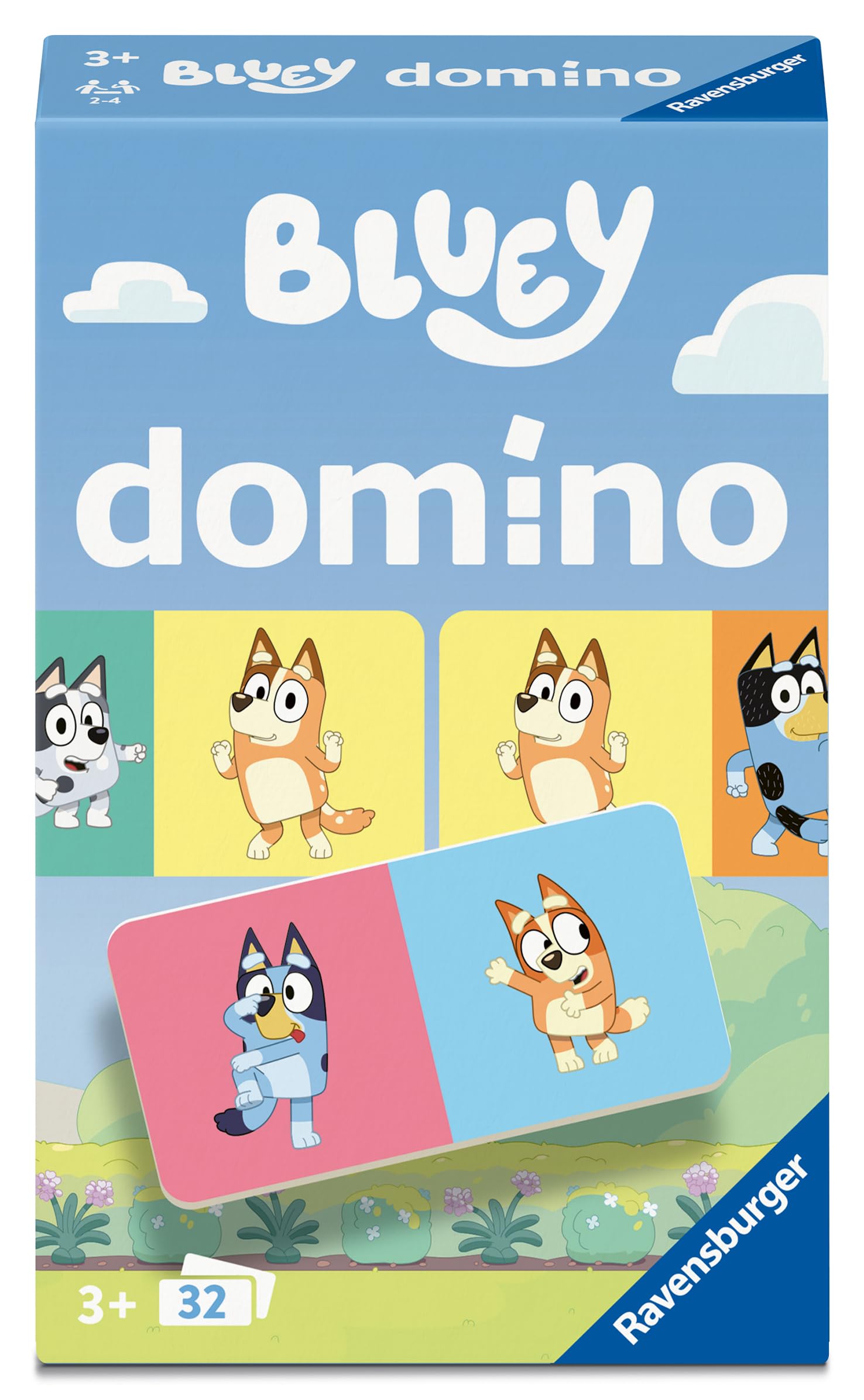 Ravensburger Bluey Dominoes Game - Card Game for Kids 3 Years Up, 2-4 Players