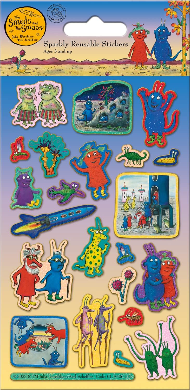 The Smeds and The Smoos Sparkly Reusable Stickers Pack