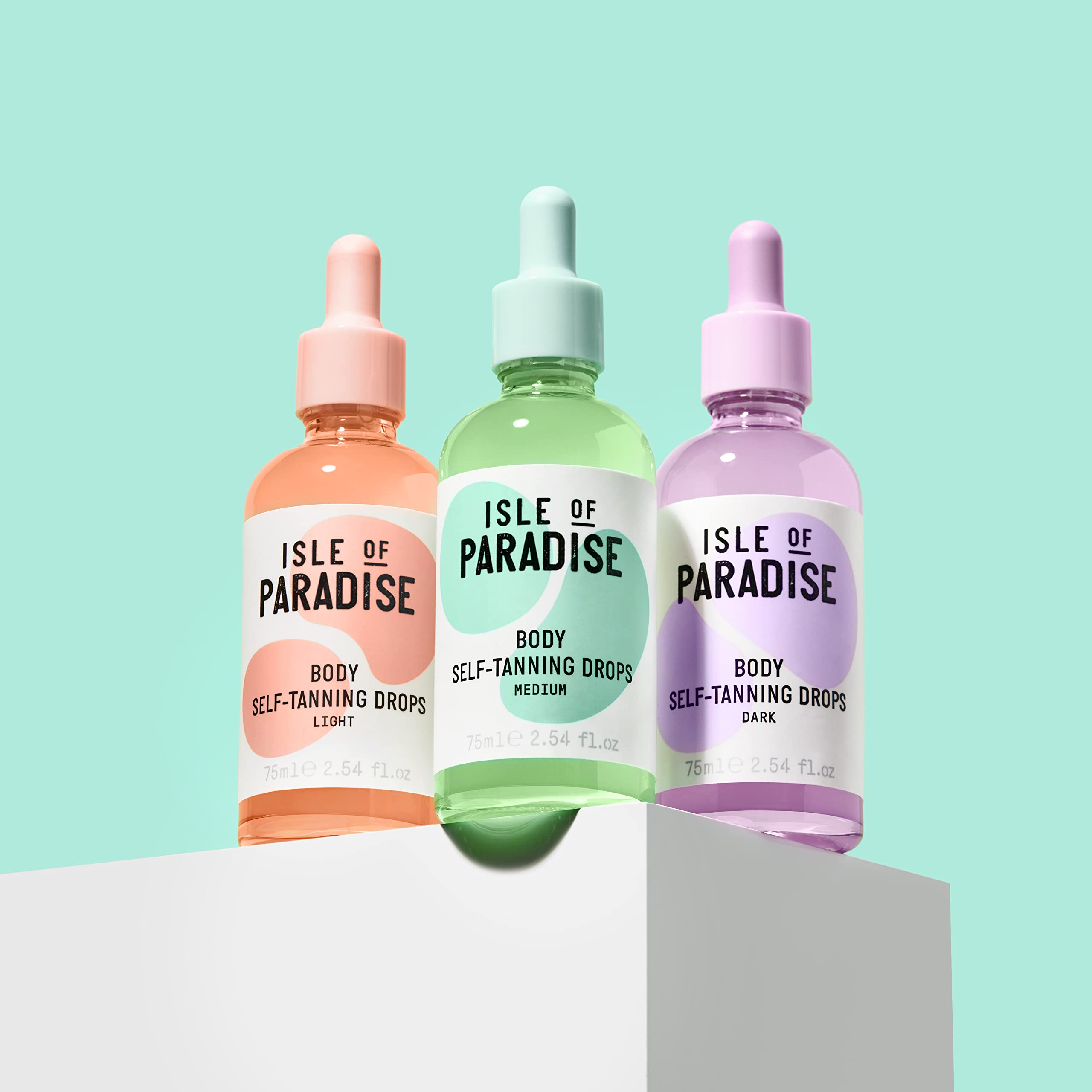 Isle of Paradise Self-Tanning Body Drops - Violet, Dark Skin Tones, 75ml 5