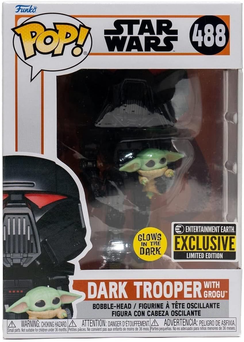 Star Wars Dark Trooper With Grogu Exclusive Funko 58286 Pop! Vinyl #488