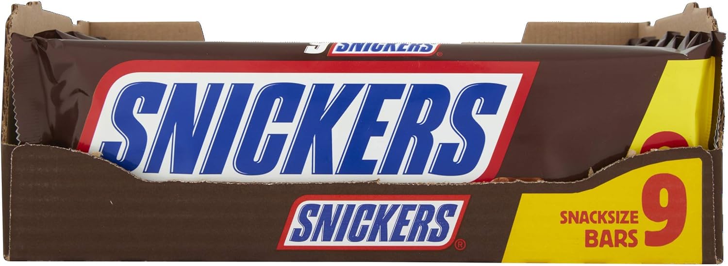 Snickers 9 Bars Pack 9x35.5g - Milk Chocolate with Nougat, Caramel & Roasted Peanuts 5