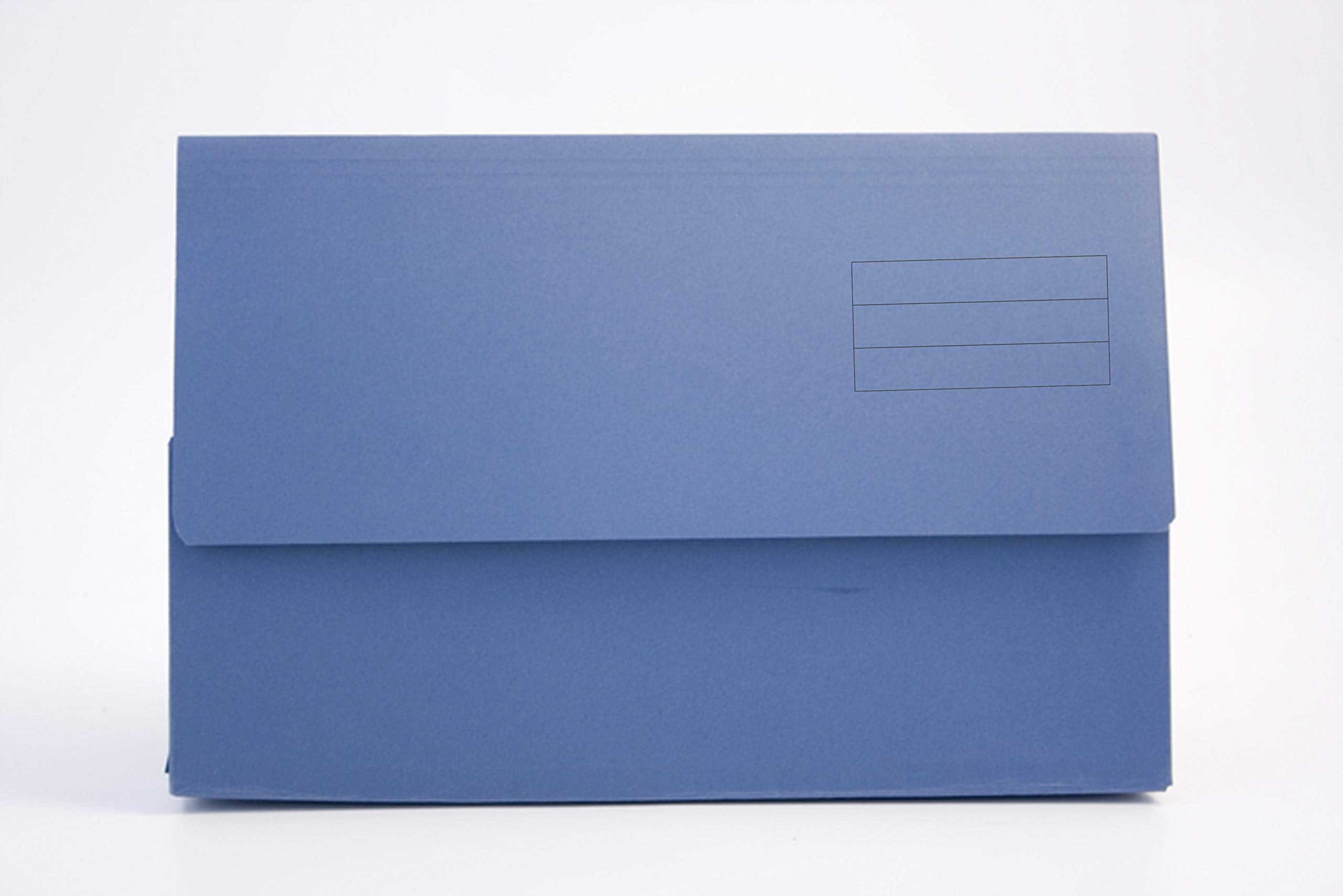 Guildhall Document Wallets - Straight Cut Top Tab | Holds A4/Foolscap | 200 Sheets Capacity | Pack of 10 Blue 1