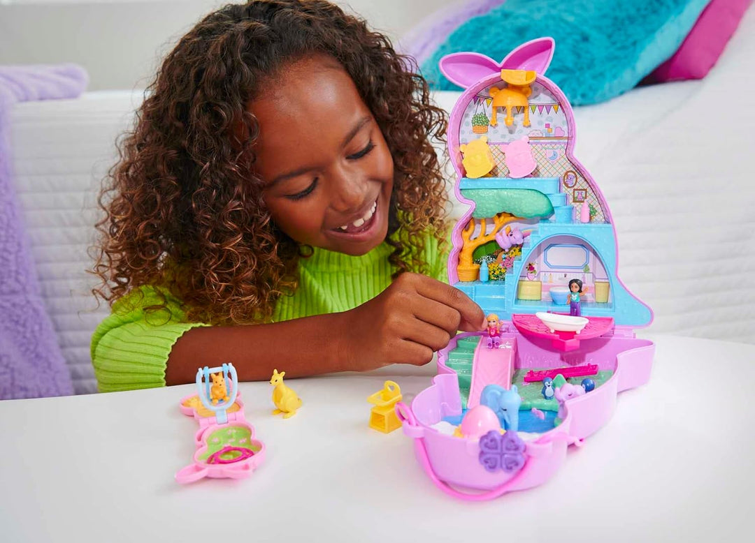Polly Pocket Mama and Joey Kangaroo Purse 2-in-1 Compact Playset - Ages 4+