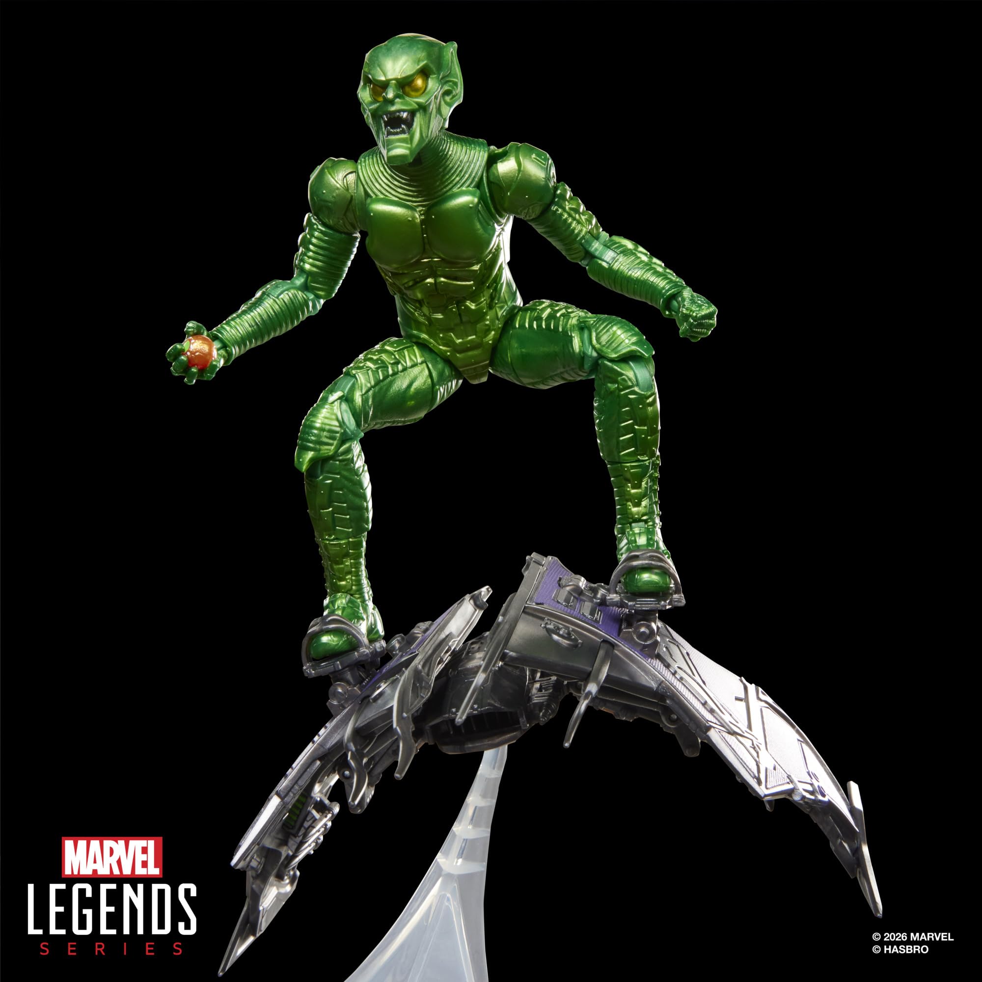 Marvel Legends Green Goblin Action Figure - 15 cm Scale, 9 Accessories, Ages 4+ 8