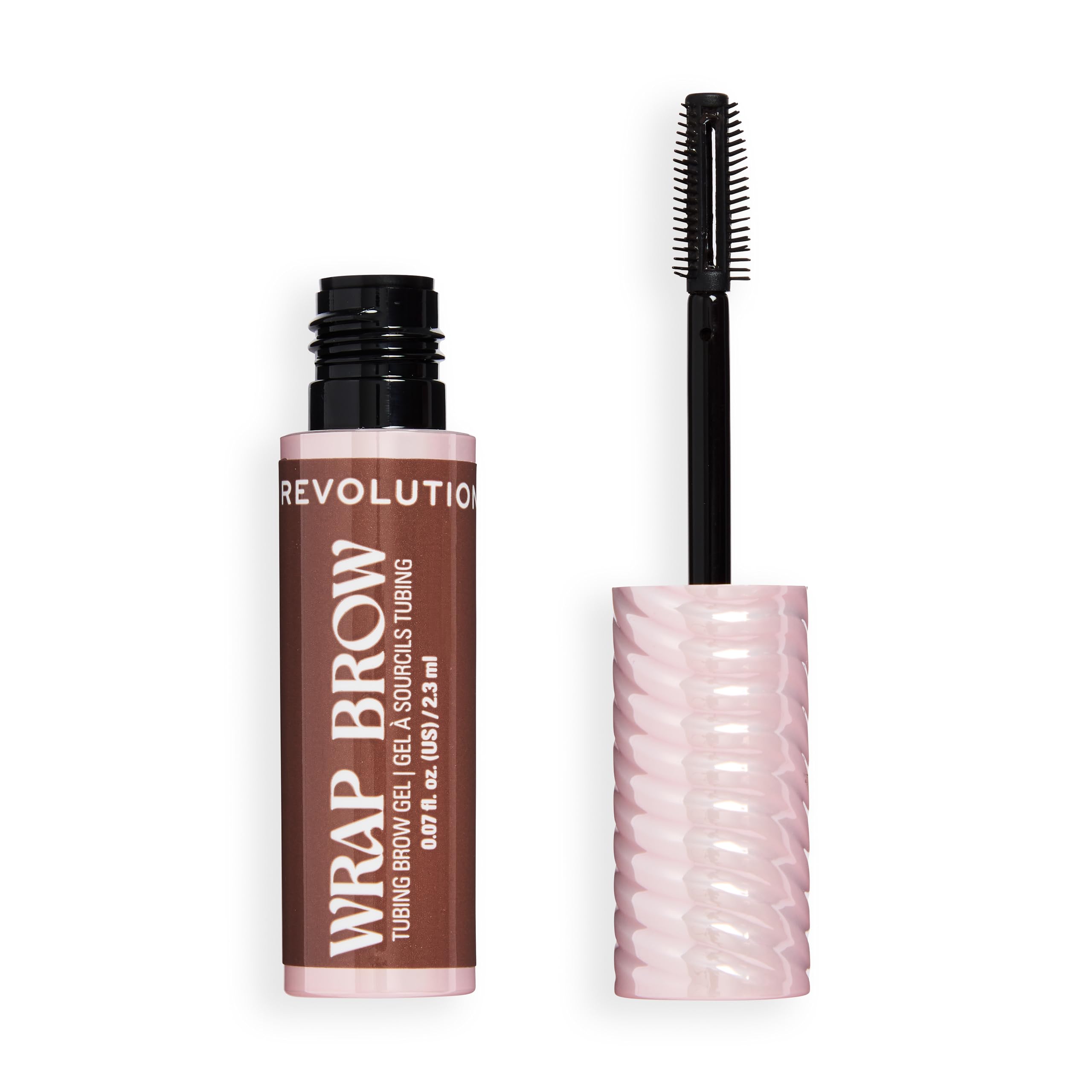 Revolution Beauty London Wrap Brow Tubing Gel - Water-Resistant Sculpting for Women | Warm Medium Brown