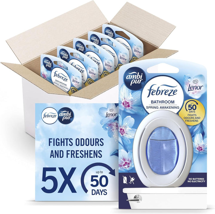 Febreze Bathroom Air Freshener - Odour Fighter with Spring Awakening Scent, 50-Day Freshness