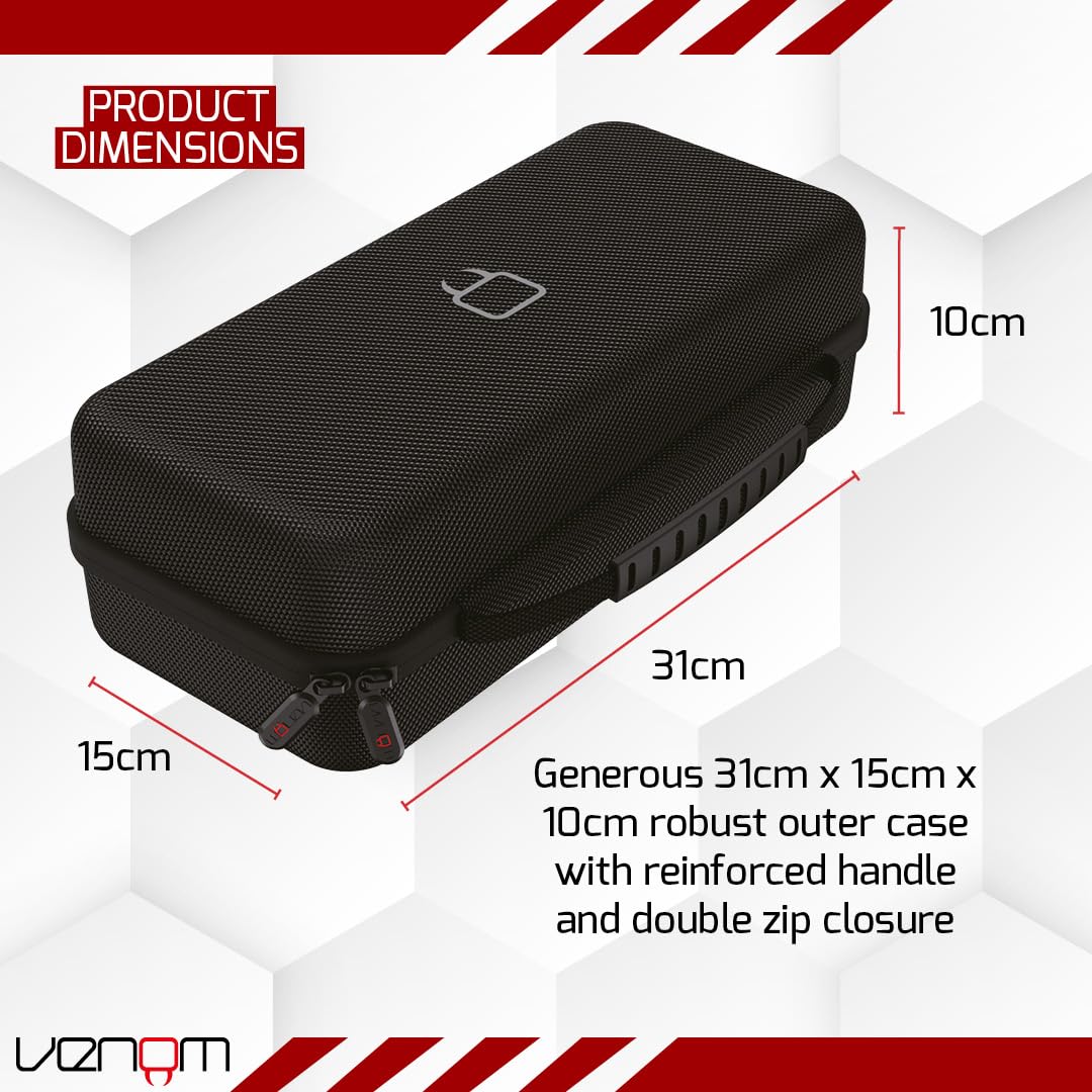 Venom Handheld PC Storage Case – Compatible with Steam Deck, ASUS ROG Ally, Logitech G Cloud, MSI Claw, Lenovo Legion Go 7