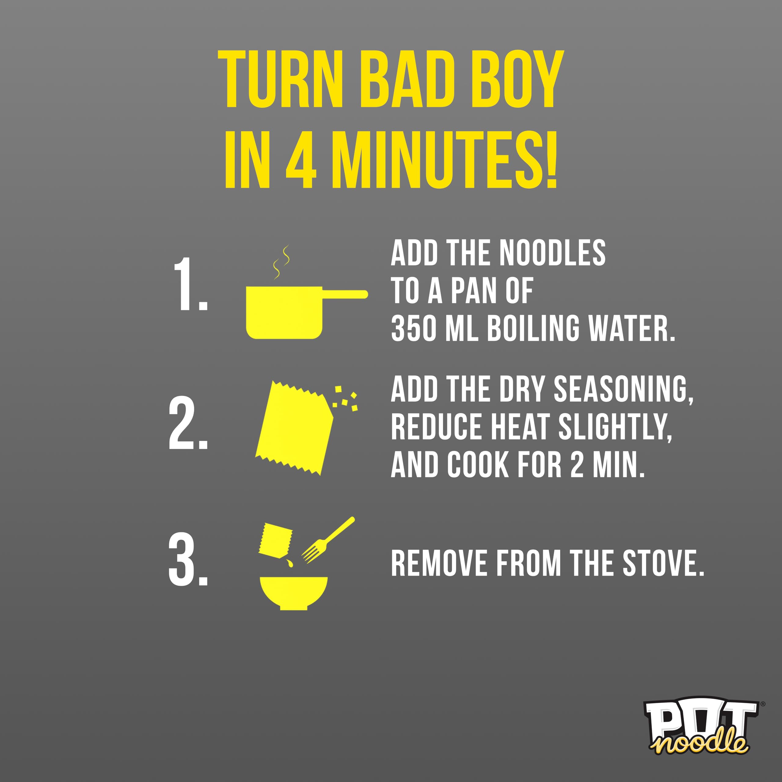 Pot Noodle Bombay Bad Boy Instant Noodles Block with Sauce and Seasoning | 2 Servings 6
