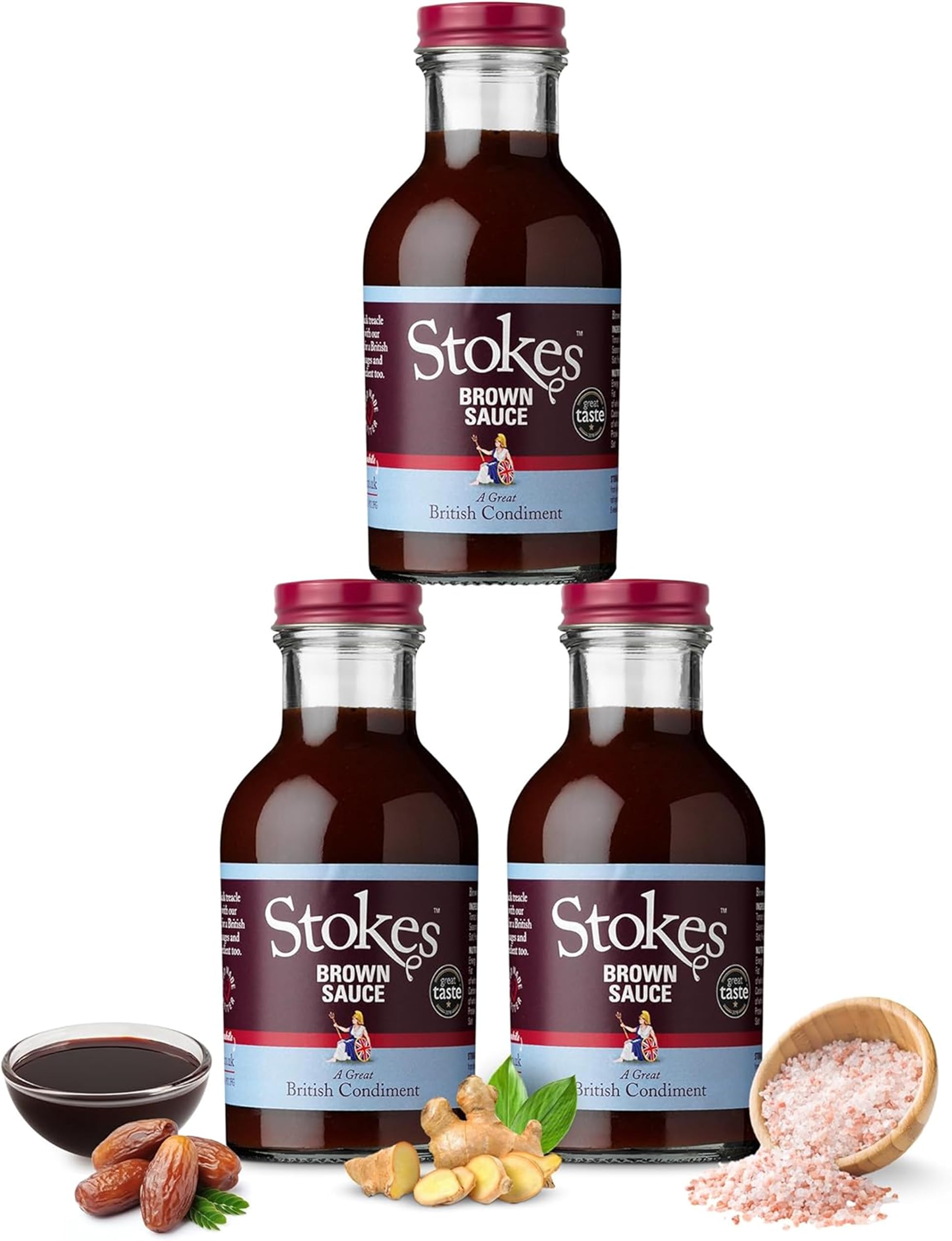 Stokes Real Brown Sauce 3PK, Rich & Spicy Brown Sauce, 320g Glass Bottle, Award-Winning, Sweet & Tangy, Perfect for Bacon Sandwiches 5