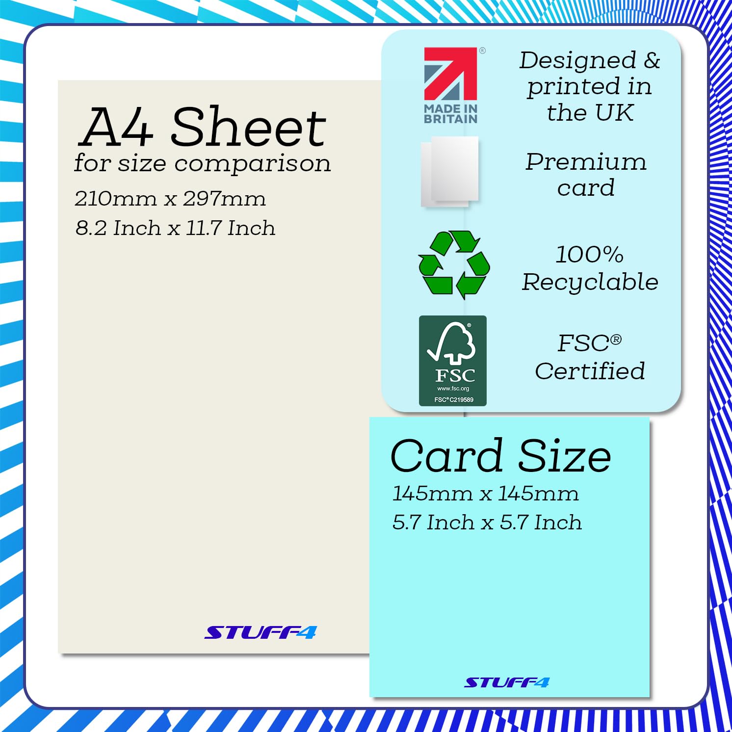Stuff4 Daughter Birthday Card - Special Greetings, Uncoated Writing Surface | 145mm x 145mm 6