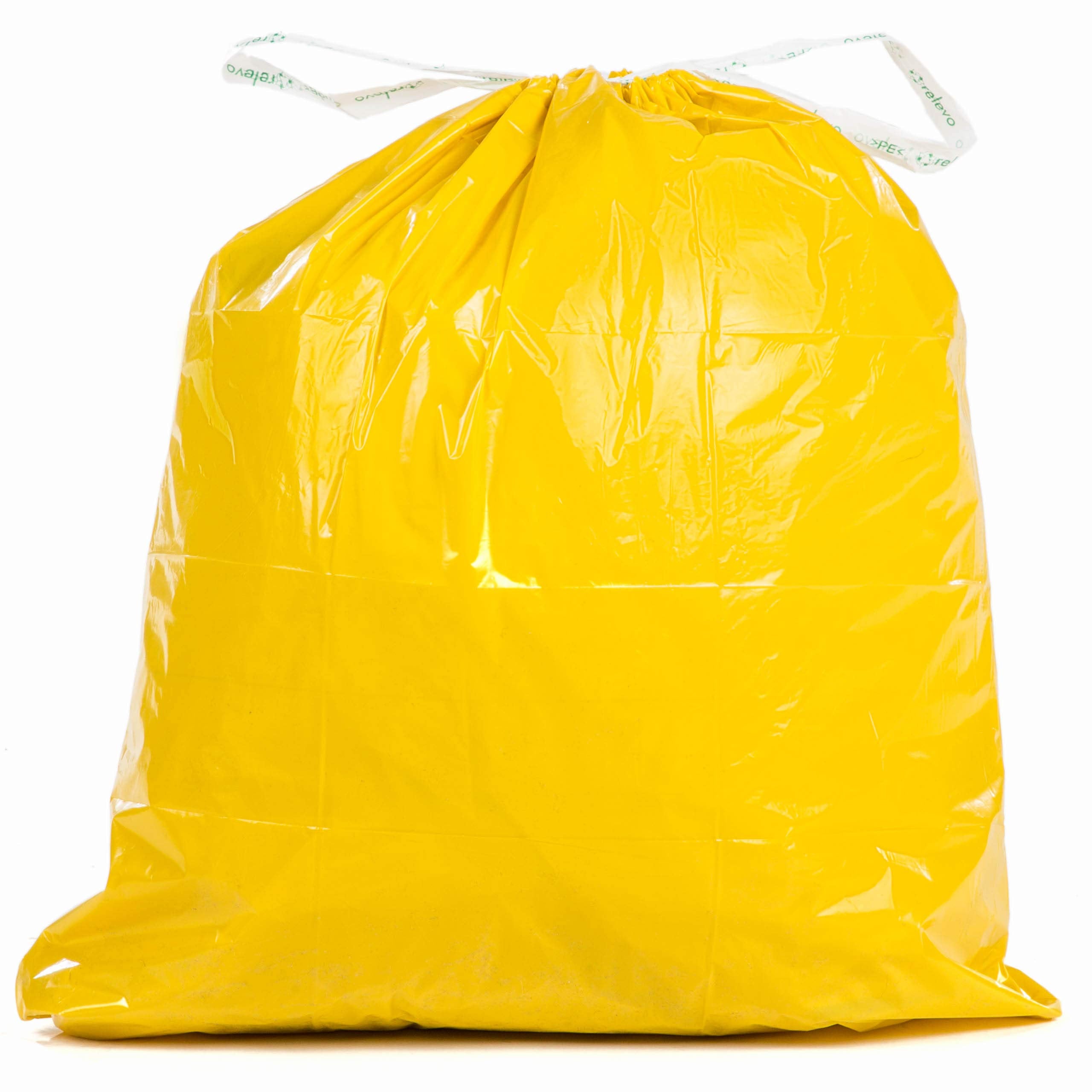 Relevo 30L Yellow Drawstring Bin Bags – 45 Units, 55 cm x 60 cm, Made from 100% Recycled Material 4