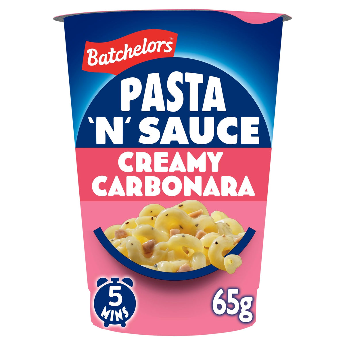Batchelors Pasta 'n' Sauce Creamy Carbonara Ready Meal Pot - 65 g, Pack of 6