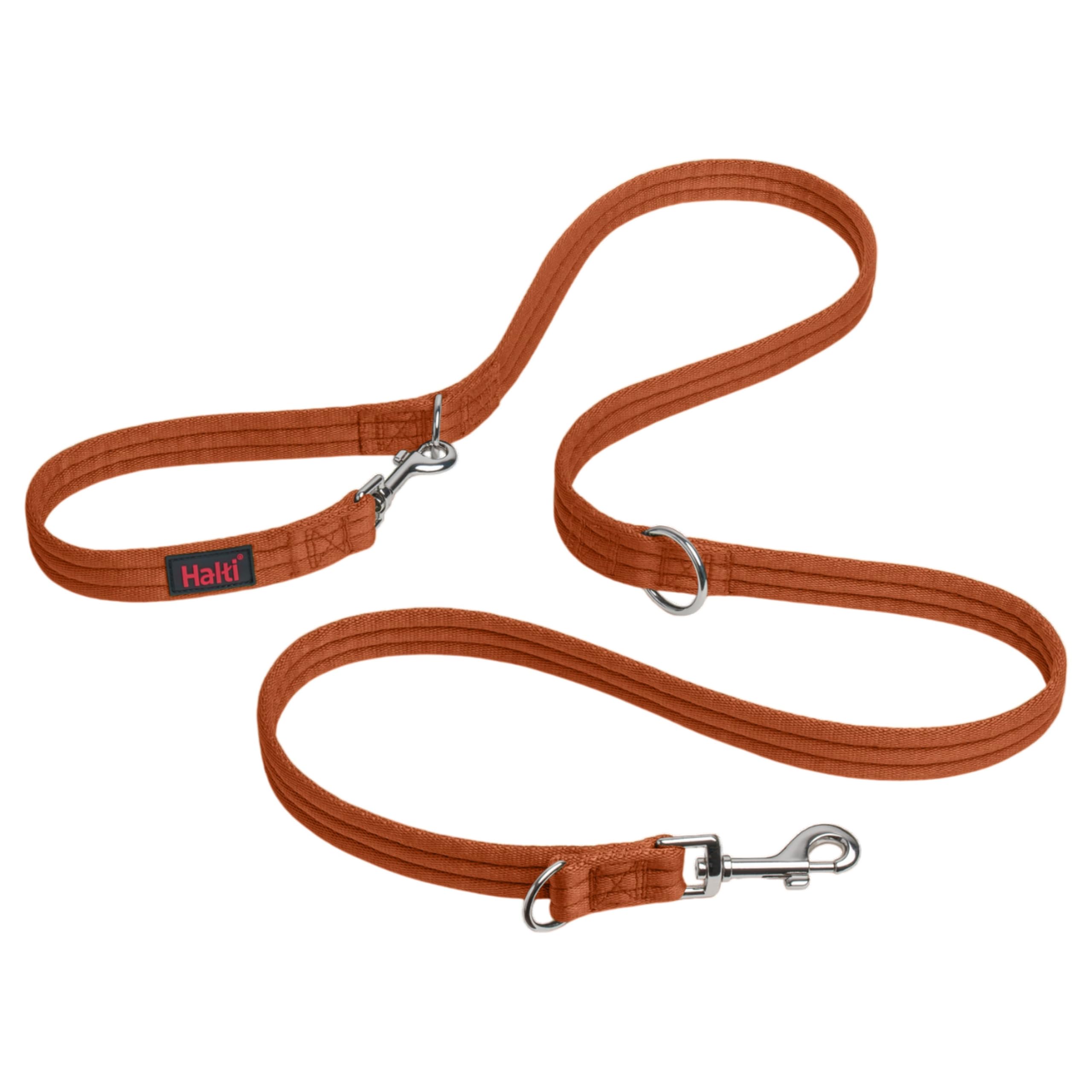 Halti Double Lead - Multifunctional Training Lead for Dogs | Size Small | Burnt Orange