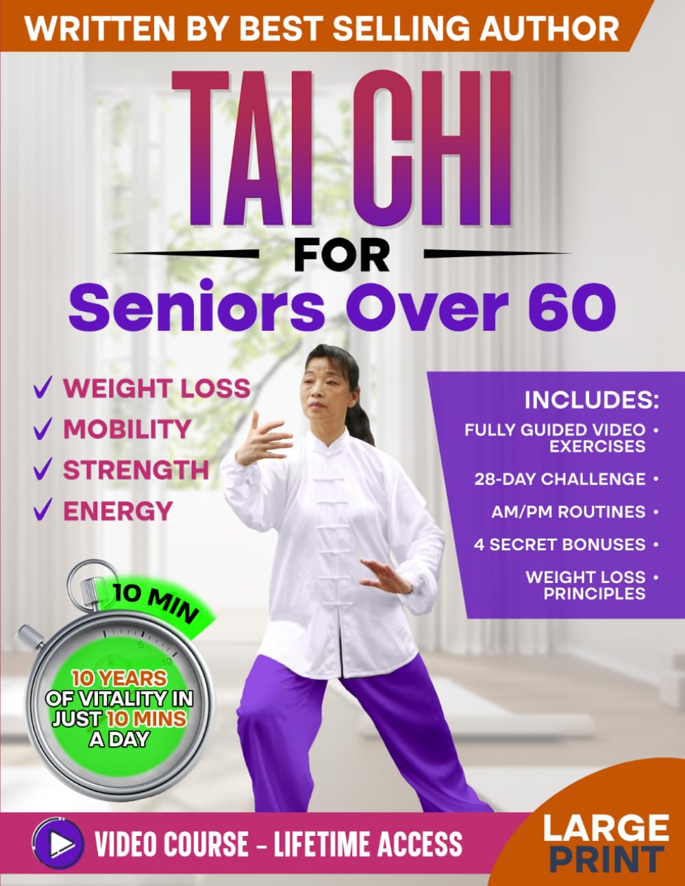 Tai Chi for Seniors over 60: Complete Guide to Feel & Look 10 Years Younger | Paperback 1