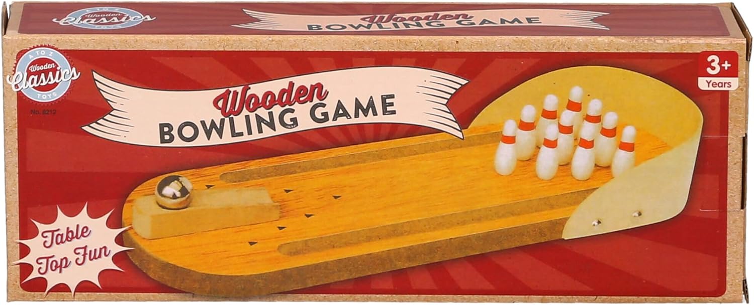 Padgett Bros 8212 Wooden Bowling Game Tabletop Skittles Set 3