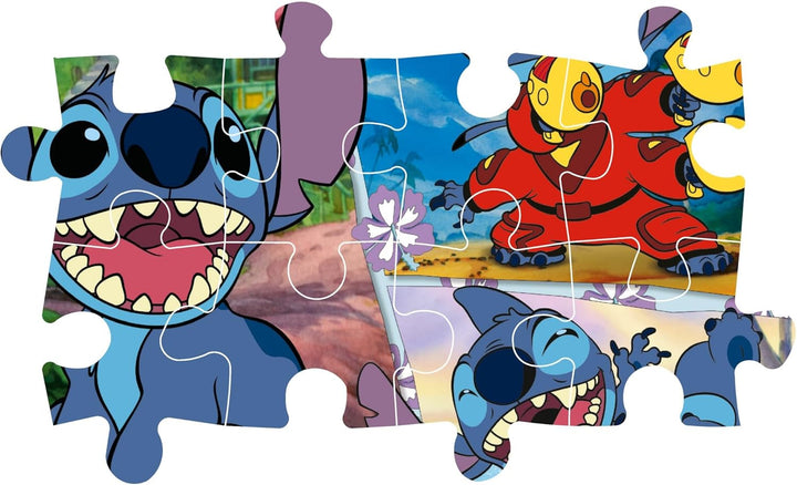 Clementoni - Supercolor Puzzle - Super Disney Stitch 104 Pieces | Jigsaw Puzzle for Kids