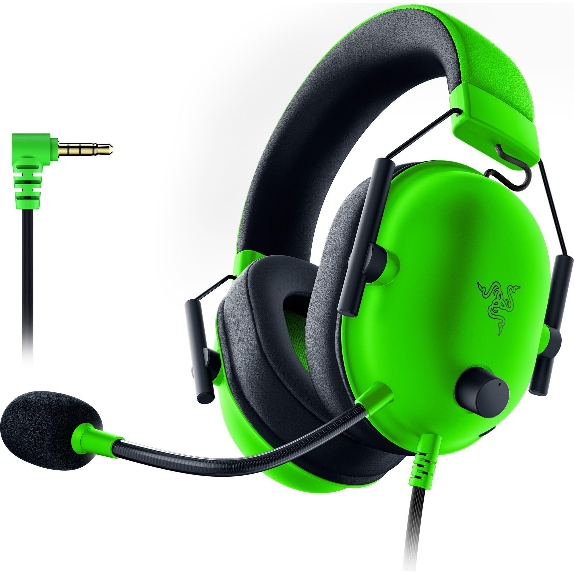 Razer BlackShark V2 X - Multi-Platform Wired Esports Headset (Triforce 50 mm Drivers, Advanced Passive Noise Cancellation, 7.1 Surround Sound, Hyperclear Cardioid Mic) Green 1