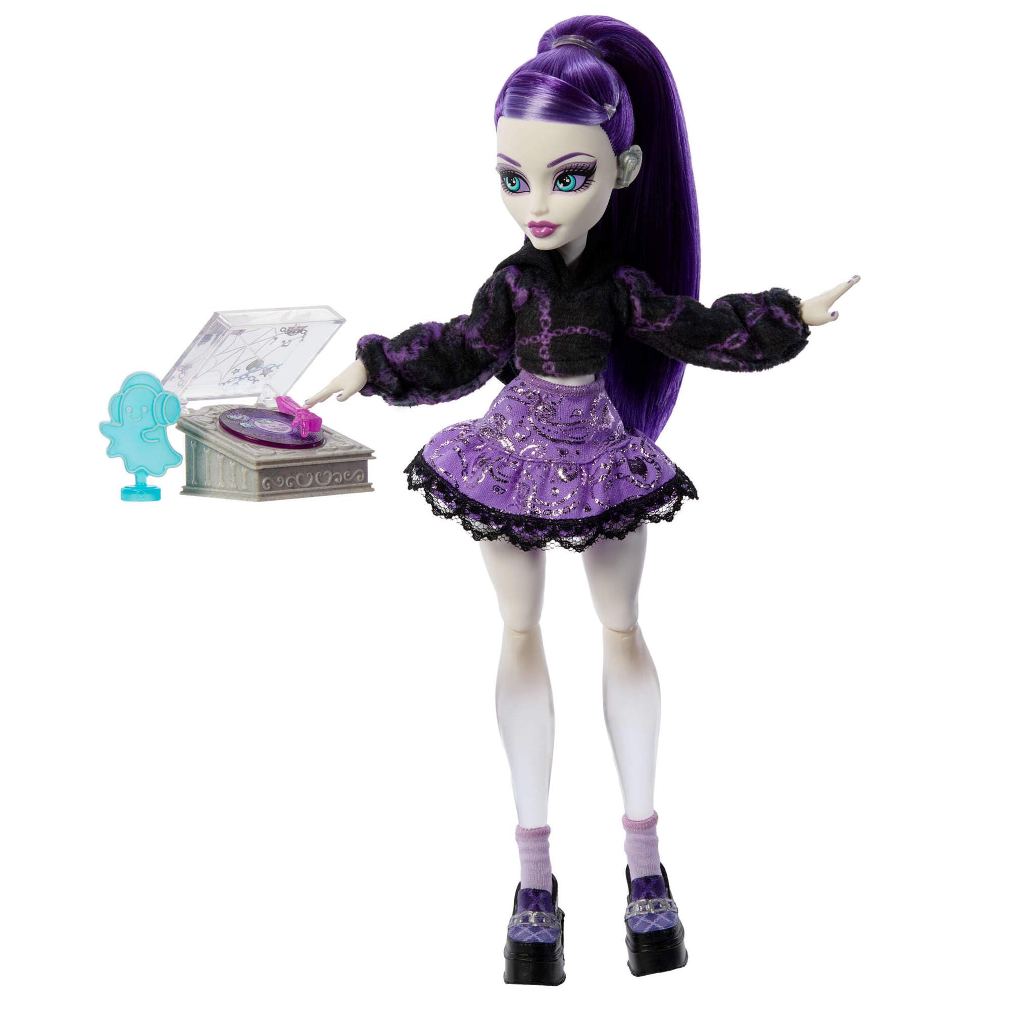 Monster High Spectra Vondergeist Doll and Self-Scare Secrets Playset | Includes 13 Accessories | Ages 4+ 5