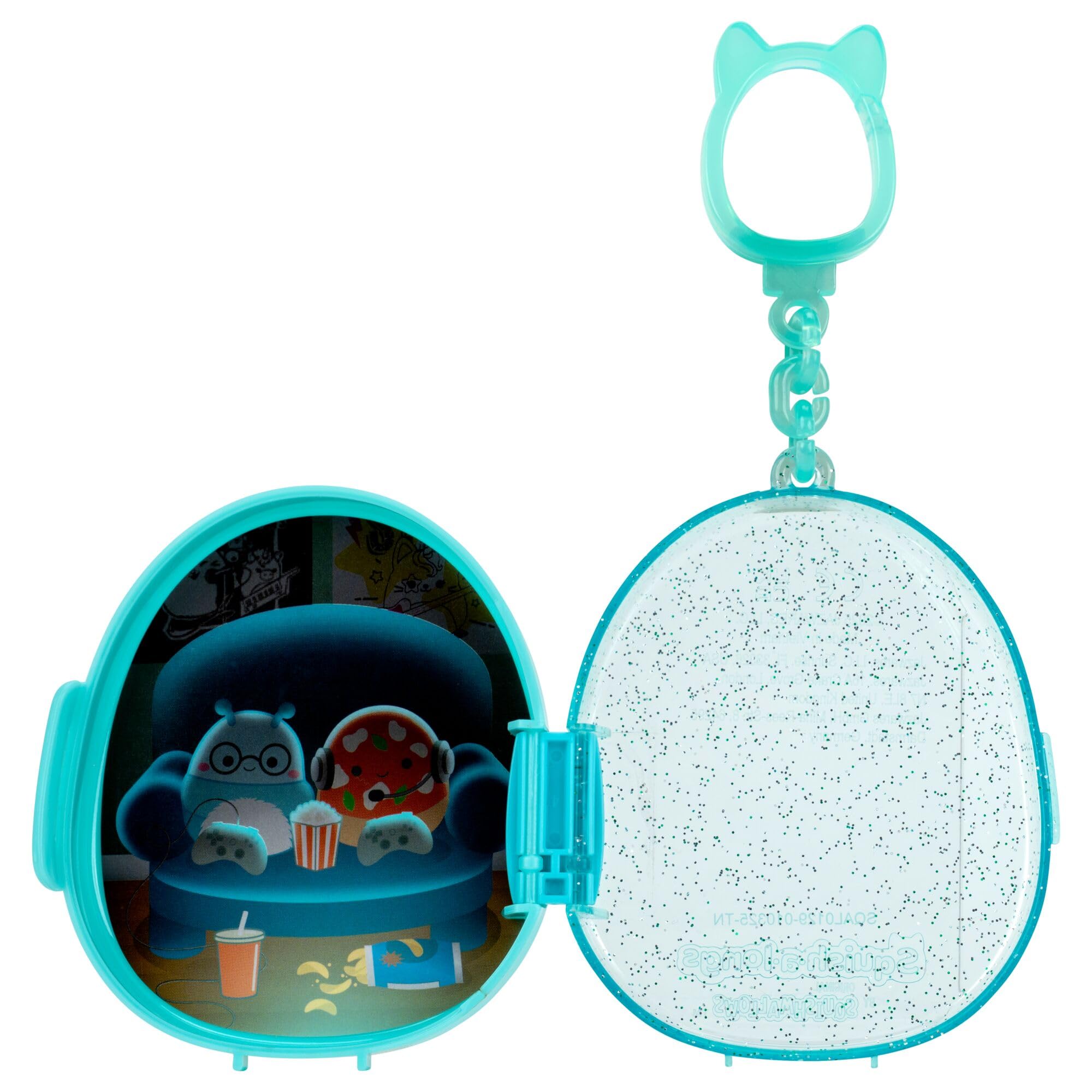 Squish-a-longs Mini-Squish Multipack with 2 Clip-a-longs and 40 Mini Figures – Saku the Hawaiian Pizza & Wendy the Frog Themed Carrying Cases 8