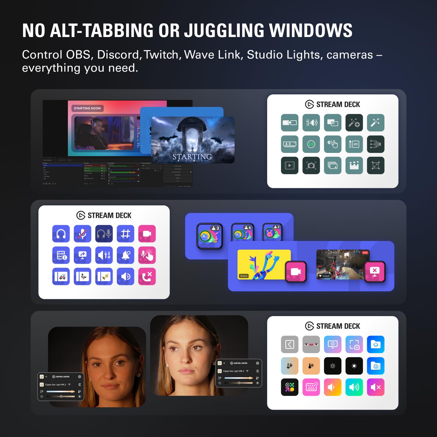 Elgato Stream Deck MK.2 Studio Controller - 15 Macro Keys | USB & Wi-Fi Connectivity | White 4