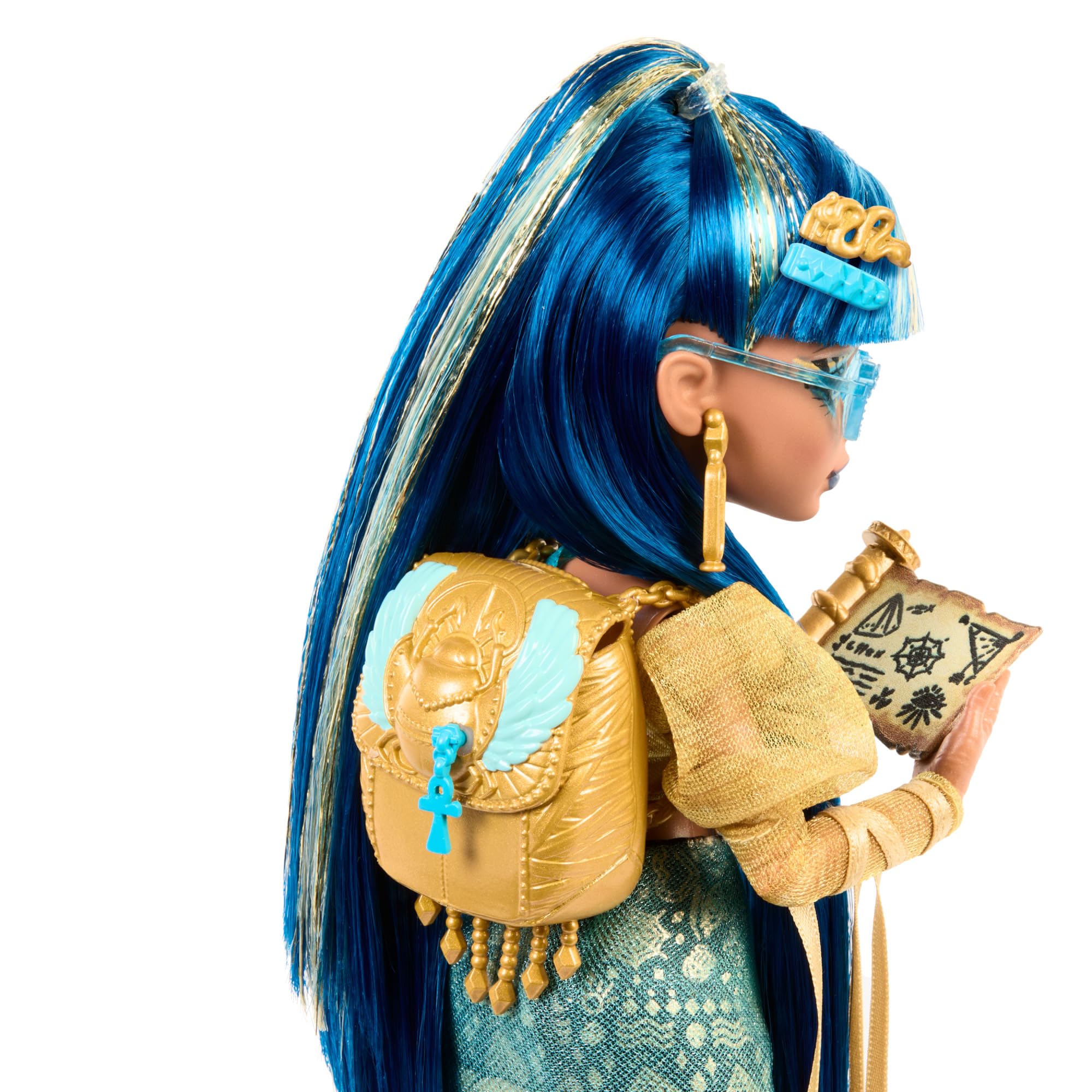 Monster High Cleo De Nile Doll - Mummy Style in Gold | 5.9 inches | Model HXH74 5