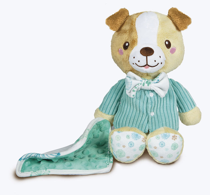 Clementoni Perrito+ Pete The Puppy Plush Toy - Soft Sensory Toy for Babies 0 Months+