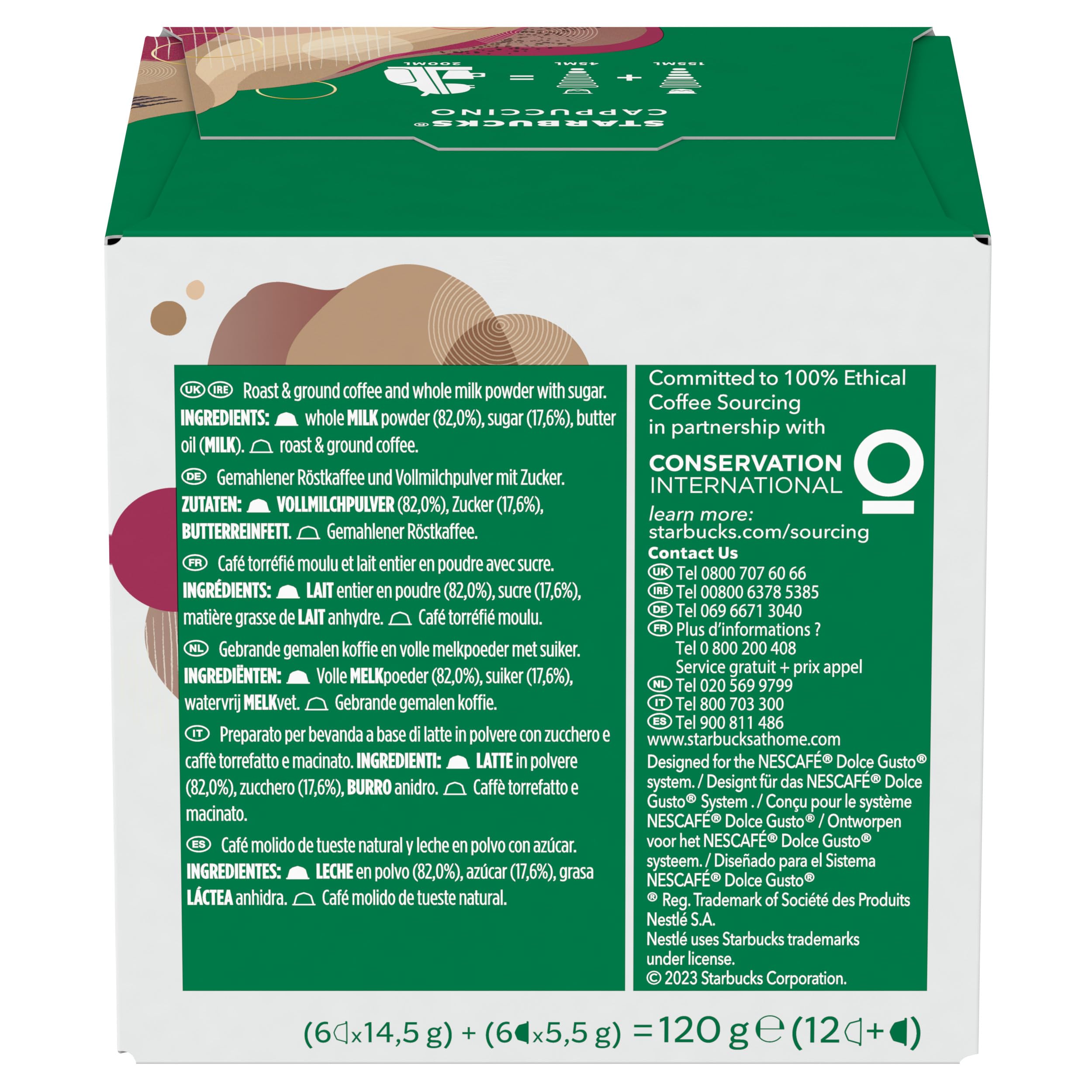 STARBUCKS Cappuccino by NESCAFÉ Dolce Gusto Coffee Pods | 72 Count (6 Boxes of 12) 7