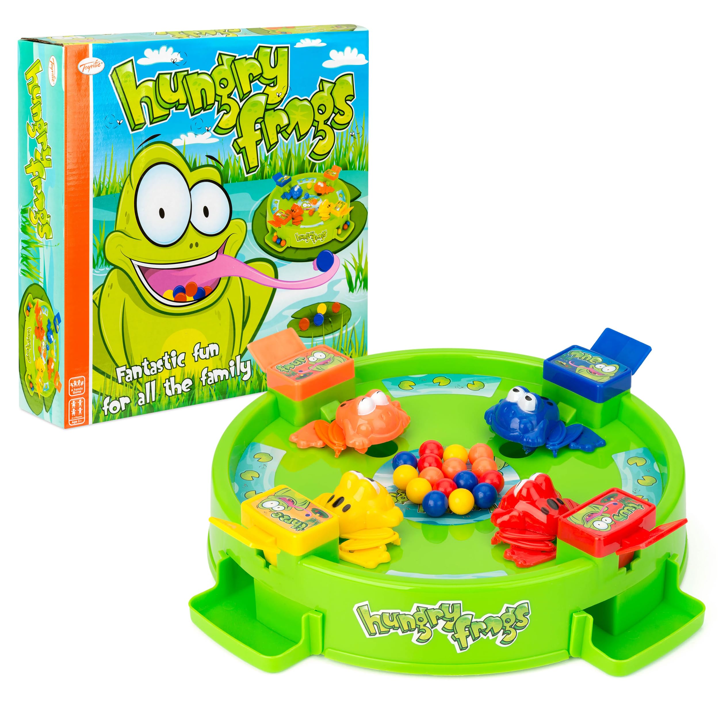 Toyrific Hungry Frogs Board Game - Classic 4 Player Family Game | Hand-Eye Coordination Builder | Ages 3+ 1