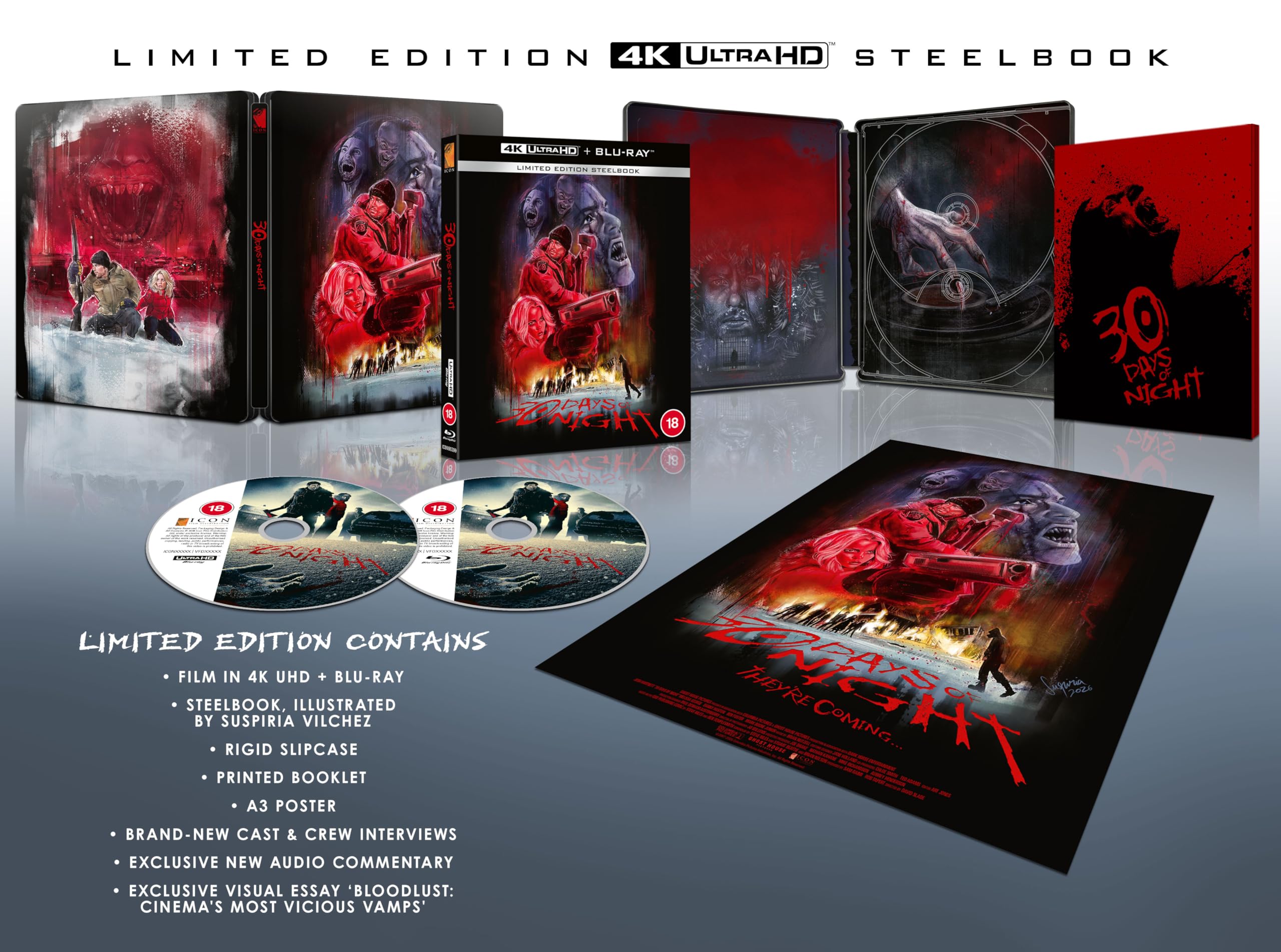 30 Days of Night [4K Ultra HD & Blu-Ray] Limited Edition Steelbook [Region