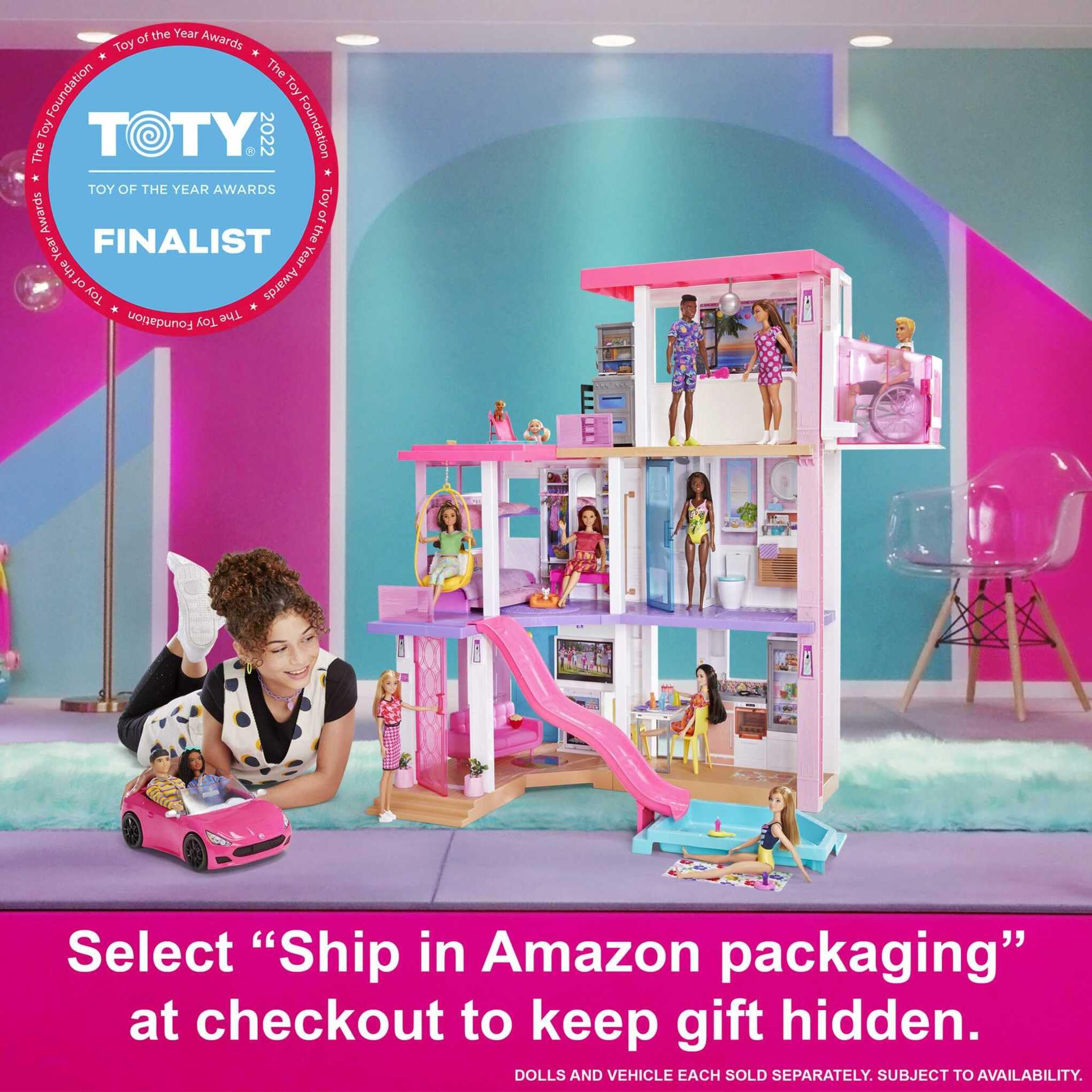 Barbie Dreamhouse - 10 Play Areas | 75+ Pieces | Working Elevator | Ages 3+