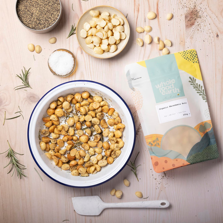 Organic Raw Macadamia Nuts 1 kg - GMO Free Vegan Wholefood Earth