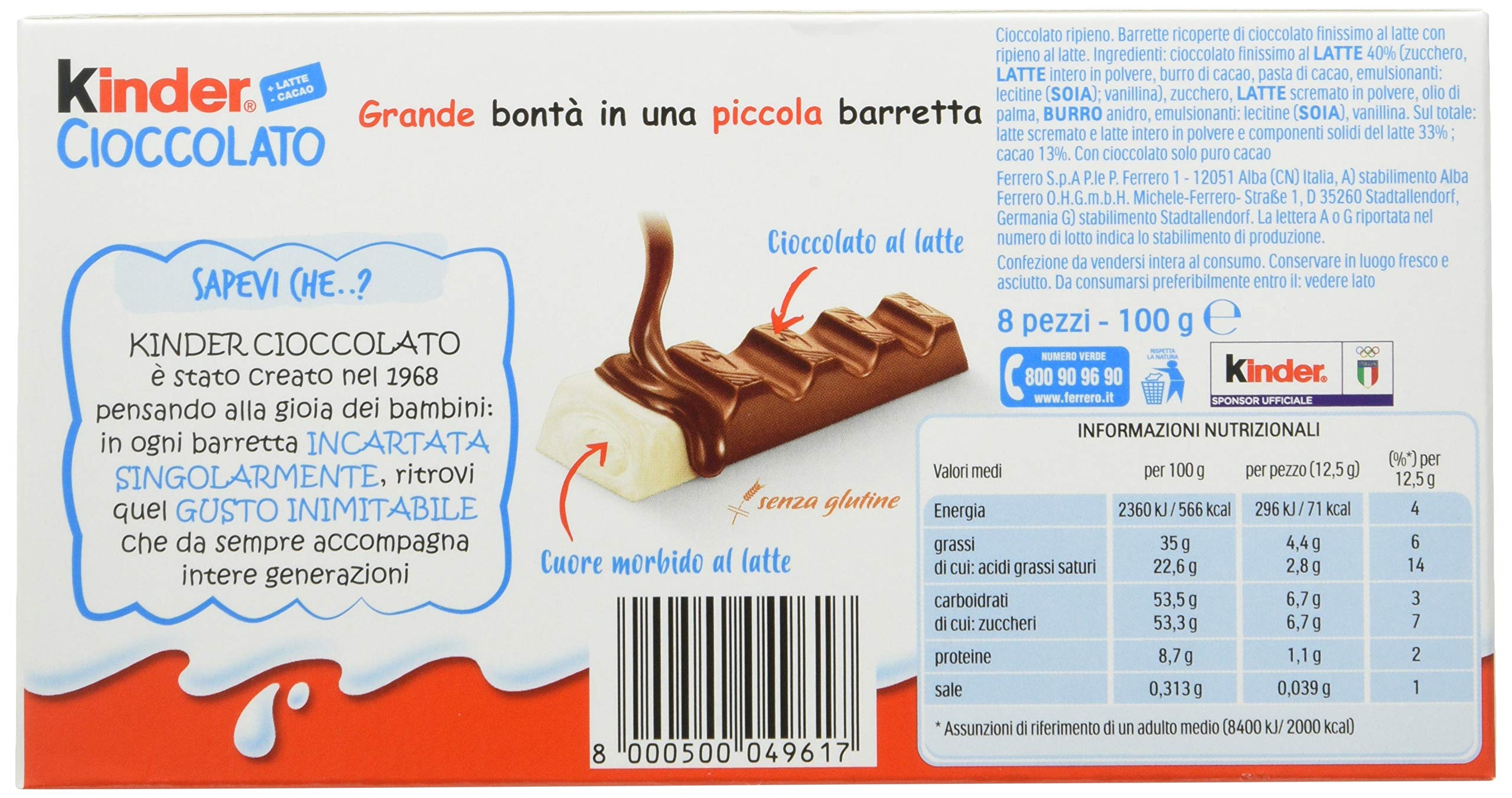 Kinder Chocolate Small Bars - Fine Milk Chocolate Bulk Gift Box 7