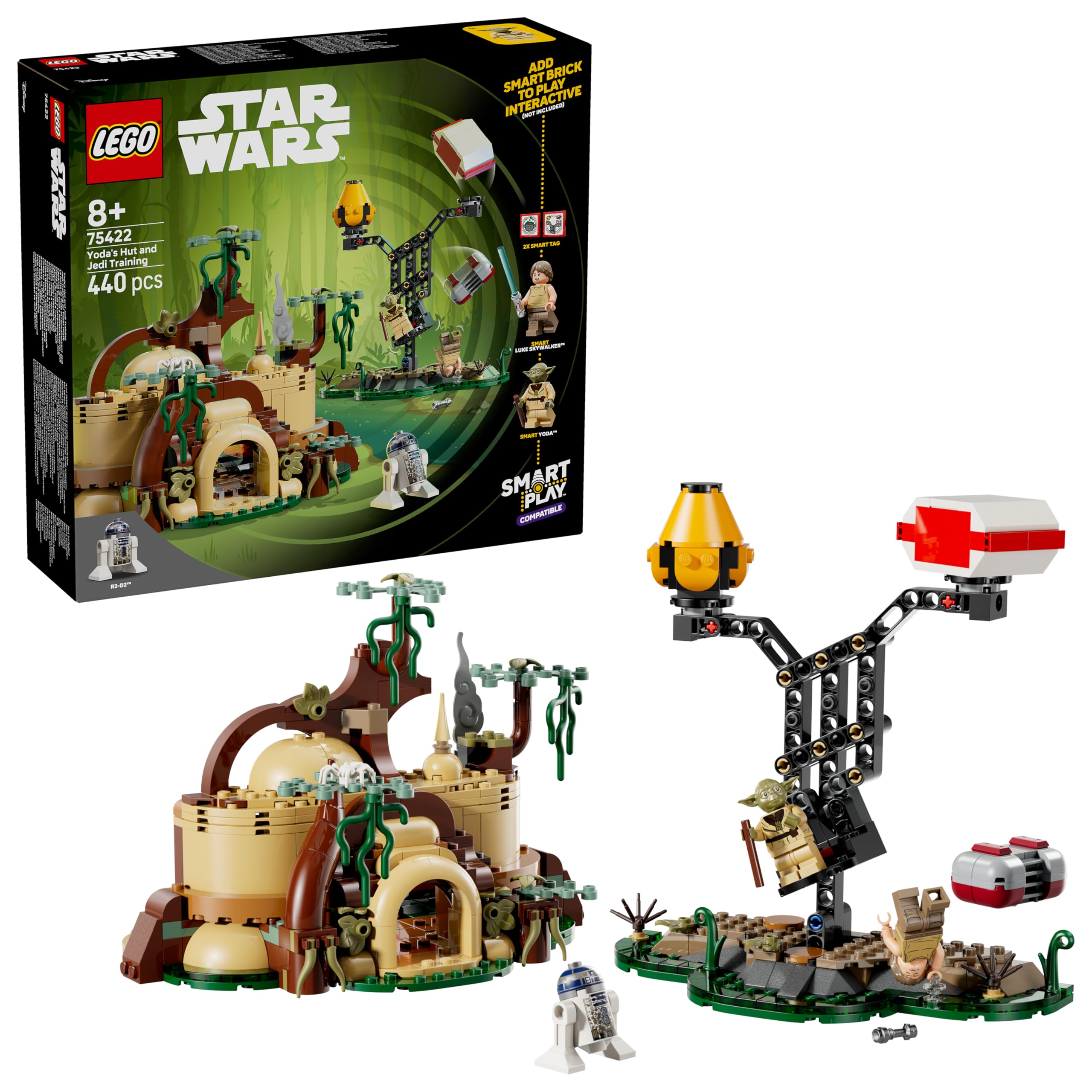 LEGO Star Wars 75422 SMART Play: Yoda's Hut and Jedi Training Set for Ages 8+ 1