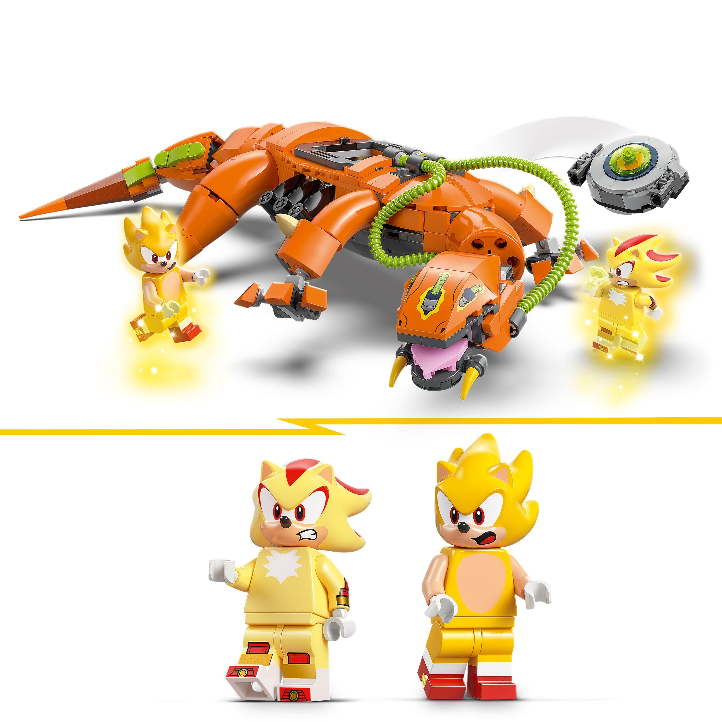 LEGO Sonic the Hedgehog Super Shadow vs. Biolizard Set - Building Toy with 419 Pieces for Ages 9+