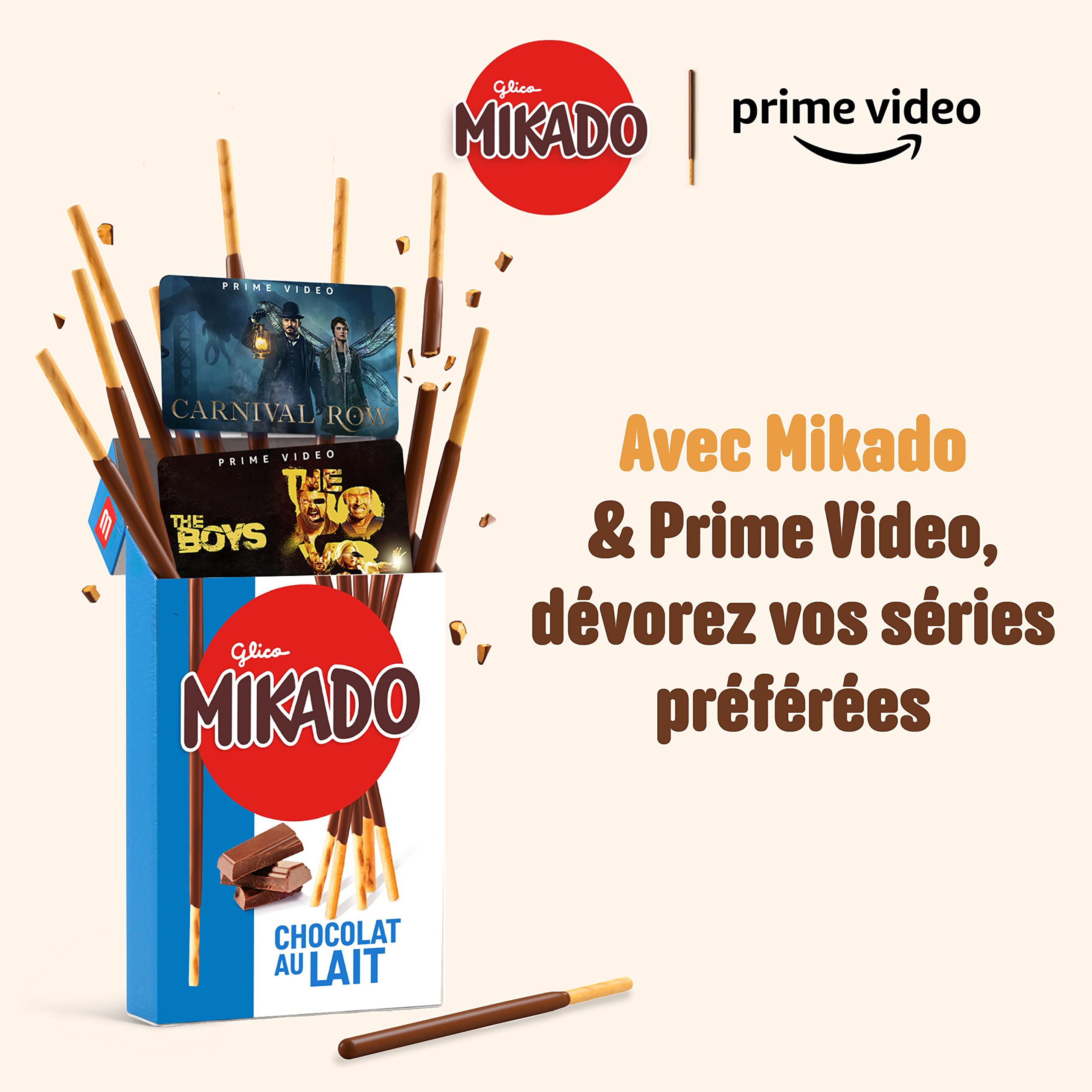 Mikado - LU Mikado Milk Chocolate Sticks, Classic French Biscuit Snacks Coated in Smooth Milk Chocolate 10