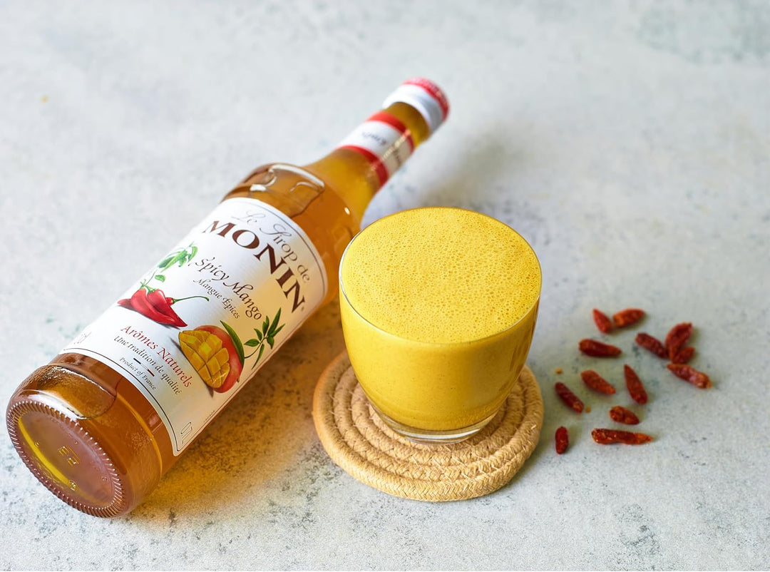 MONIN Spicy Mango Syrup 700ml - Vegan, Halal, Kosher - Cocktail & Mocktail Ingredient