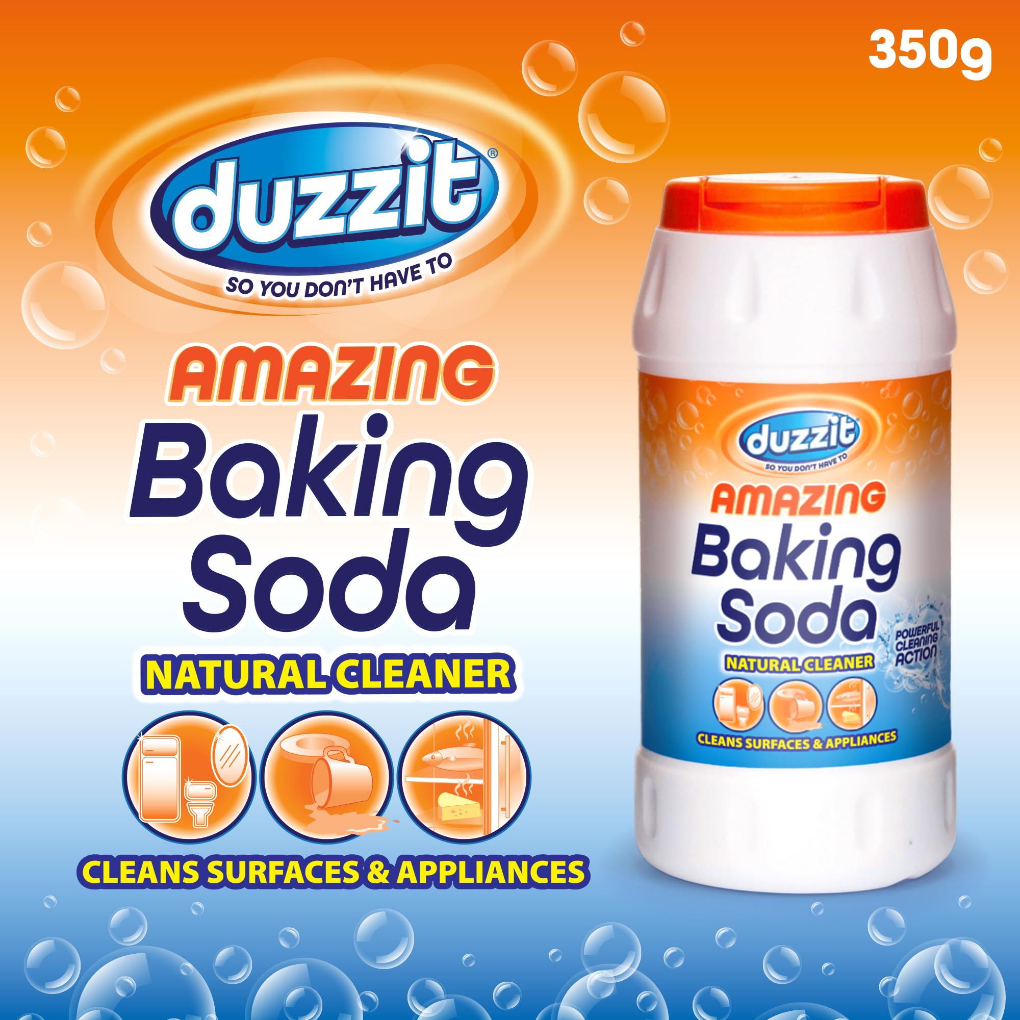 Duzzit Amazing Baking Soda - 350g Powder for Powerful, Natural Cleaning & Deodorising 2